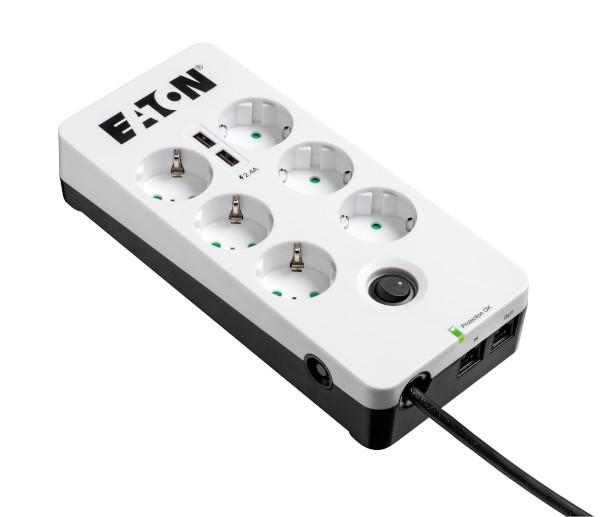 Eaton PB6TUD viršįtampių ribotuvas 6 AC išvestis(ys / čių) 220 - 250 V Juoda, Balta 1,5 m
