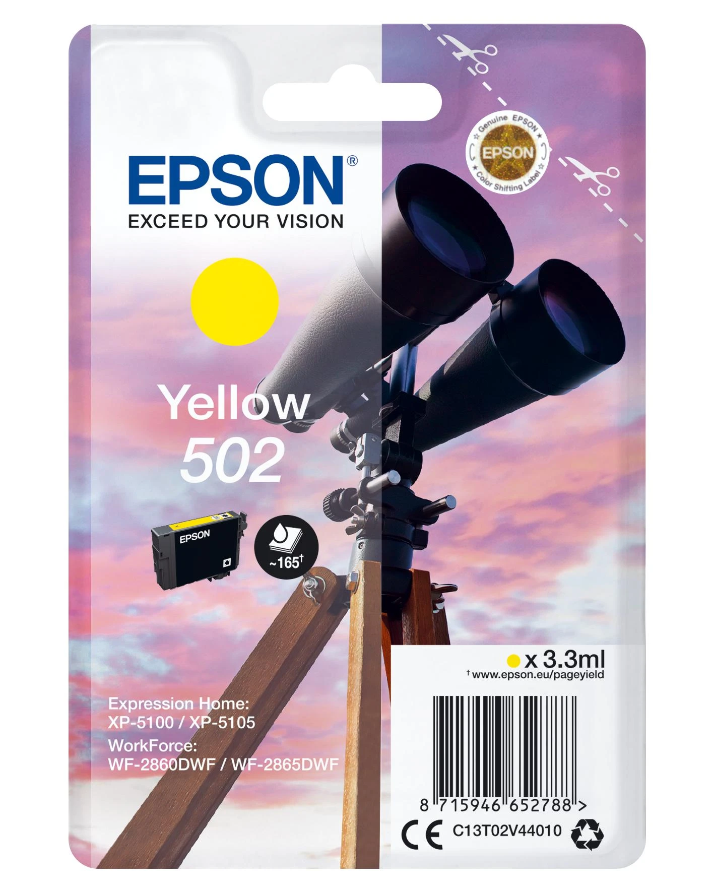 Epson 502 Originalus Geltona 1 vnt