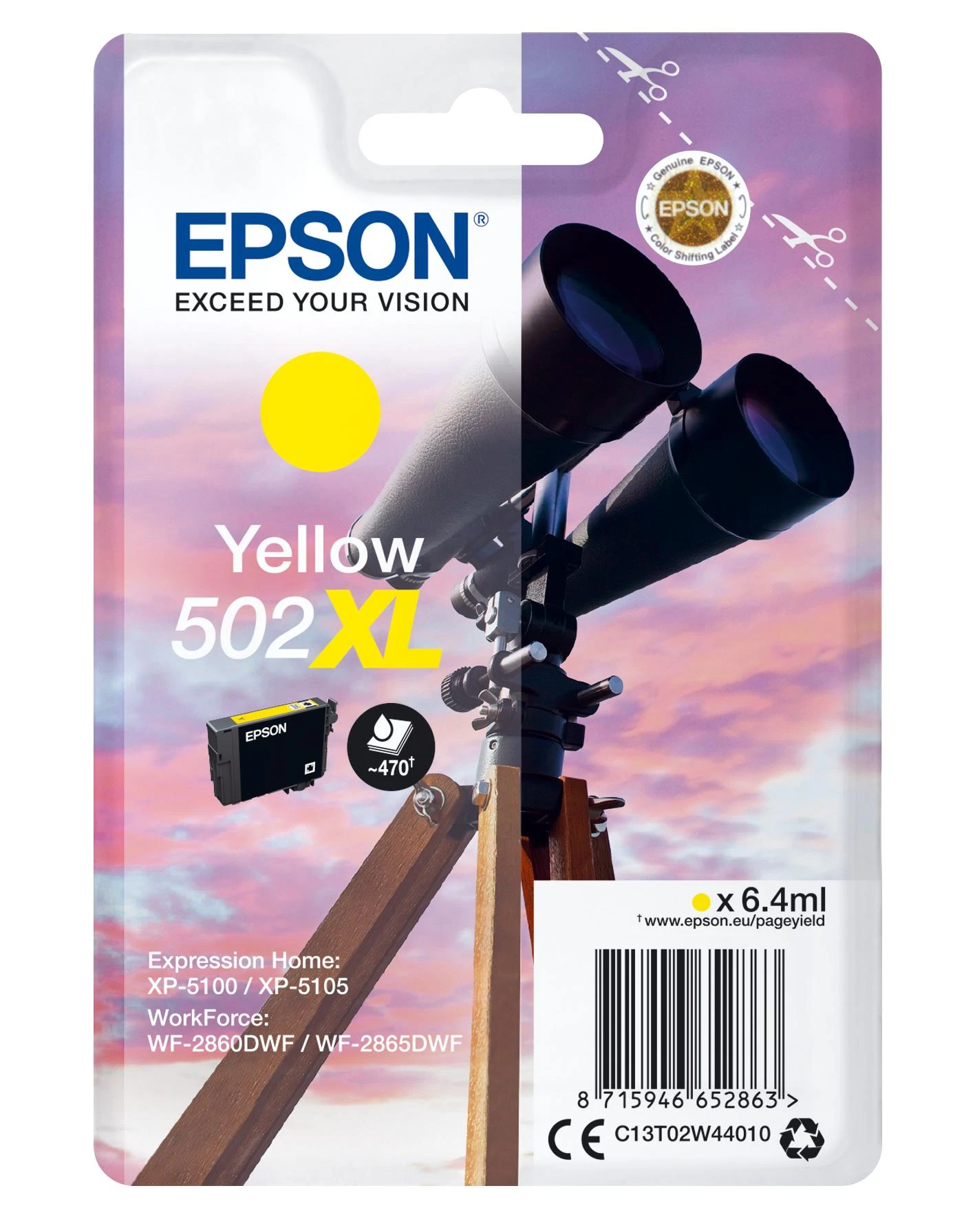 Epson 502XL Originalus Geltona 1 vnt