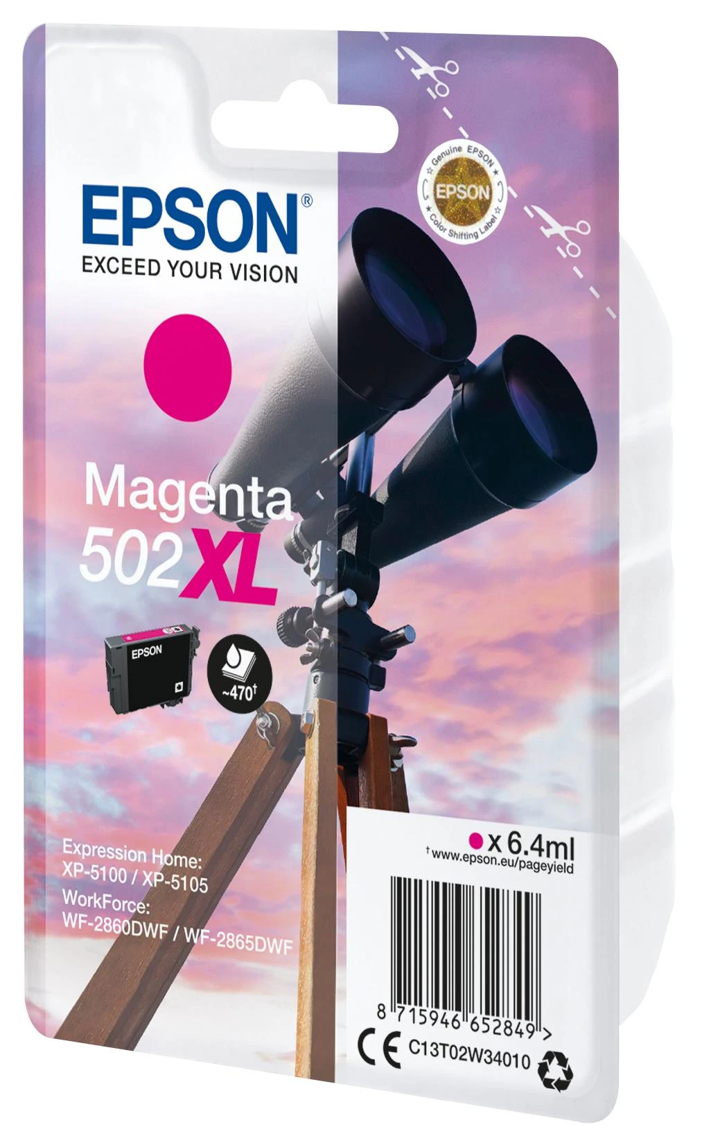 Epson 502XL Originalus Rausvai raudona 1 vnt