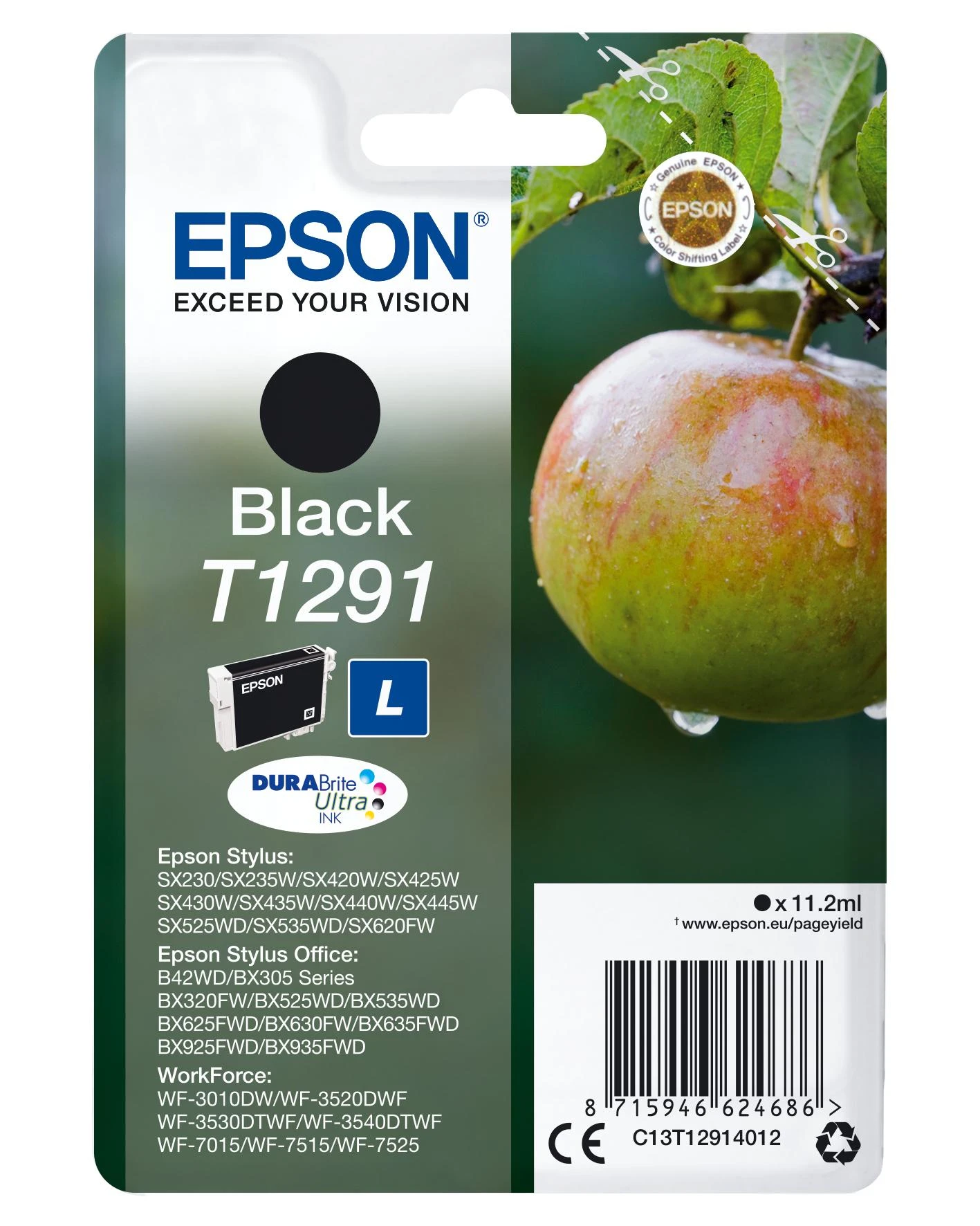 Epson Apple T1291 Originalus Juoda 1 vnt