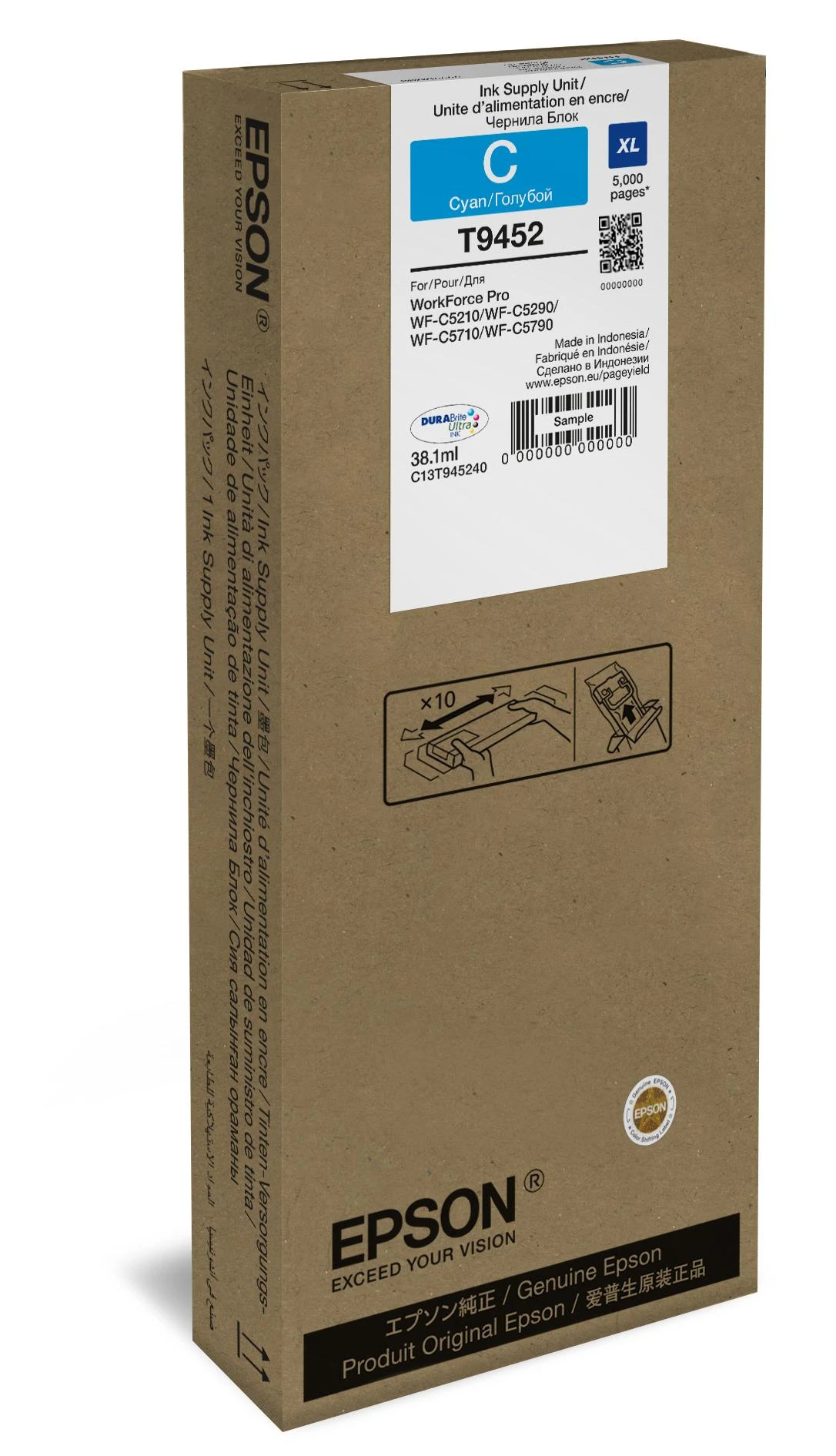 Epson C13T945240 | Rašalo kasetė XL | Žydra spalva