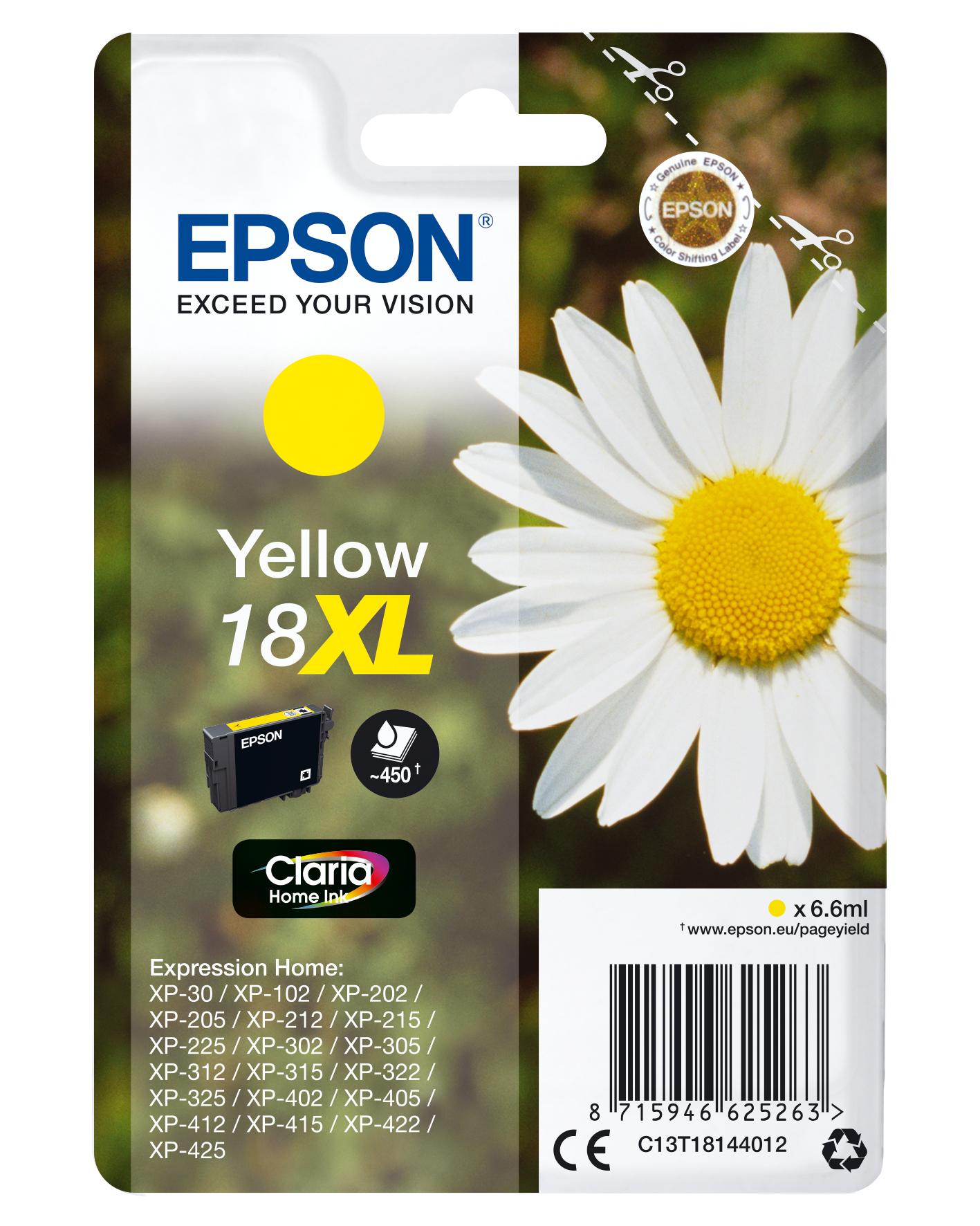 Epson T1814 rašalo kasetė, geltona, didelės talpos