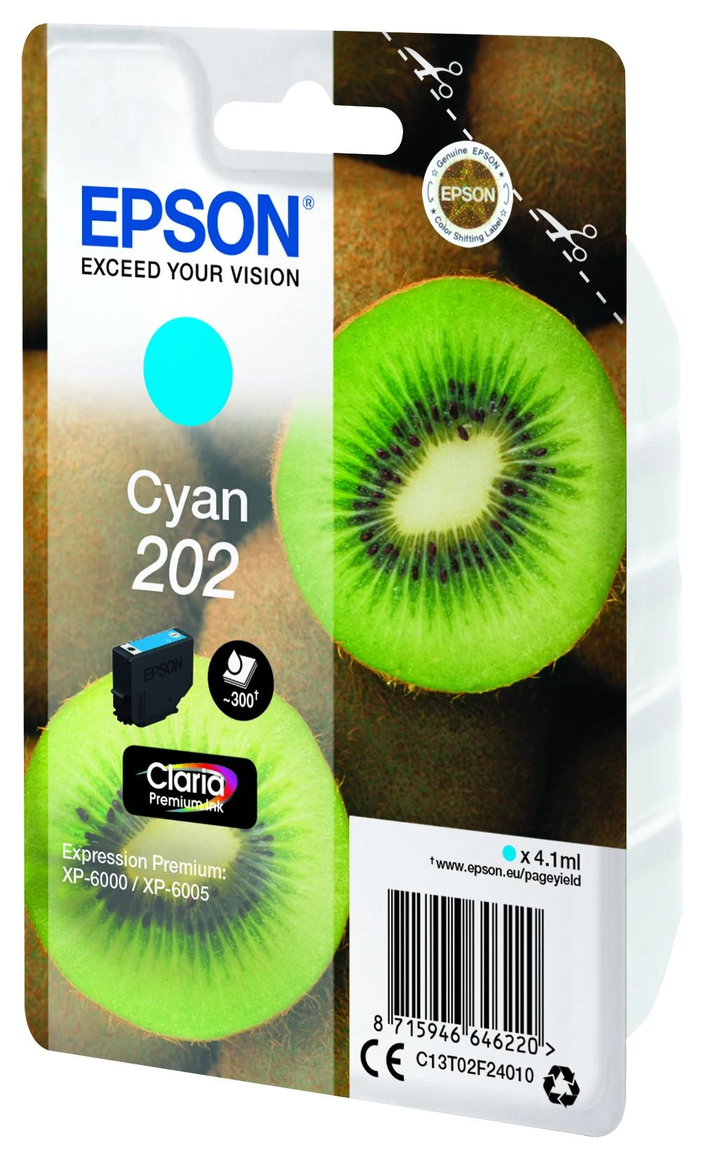 Epson Kiwi 202 Originalus Žydras 1 vnt