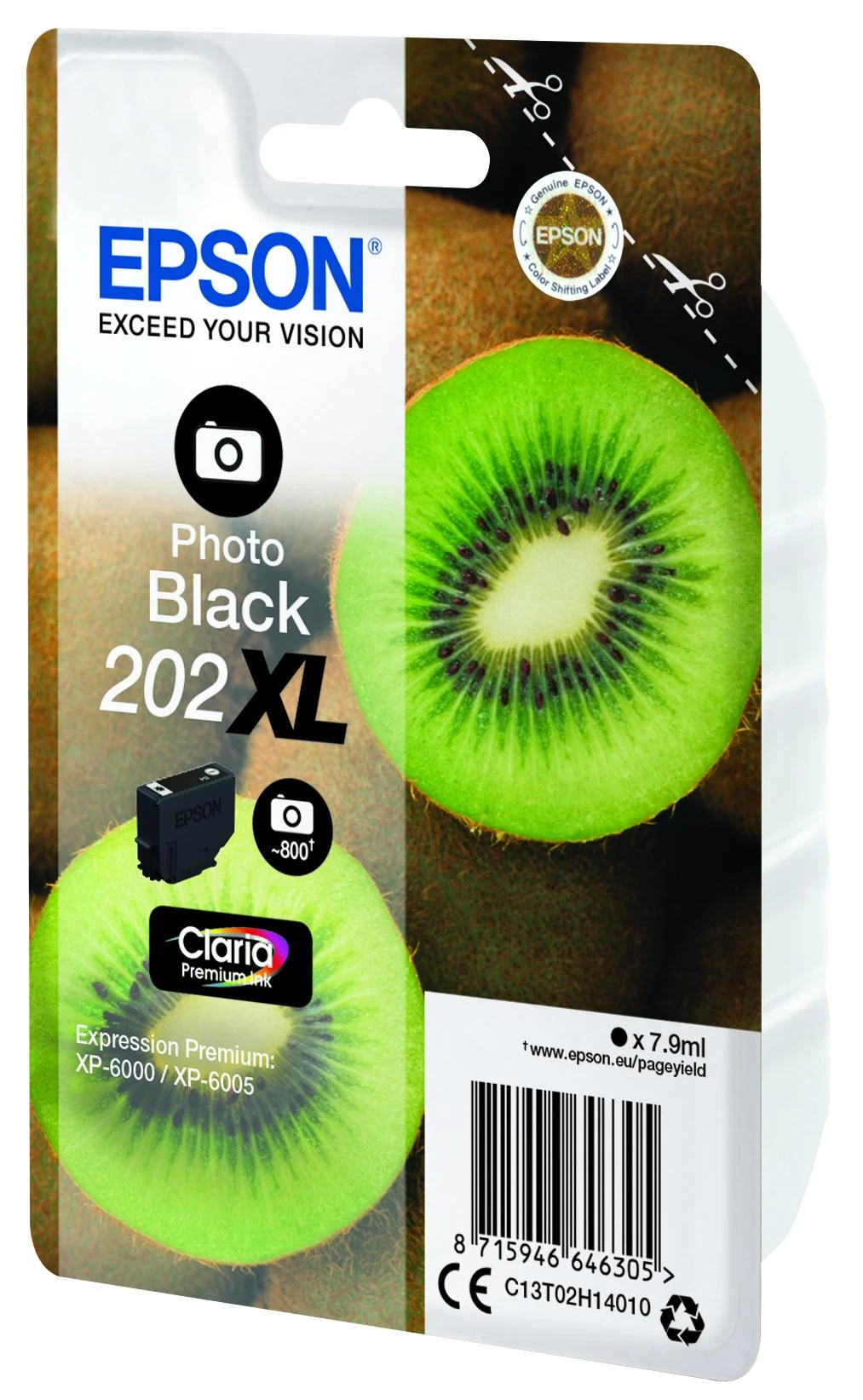 Epson Kiwi 202XL Originalus Foto juoda 1 vnt