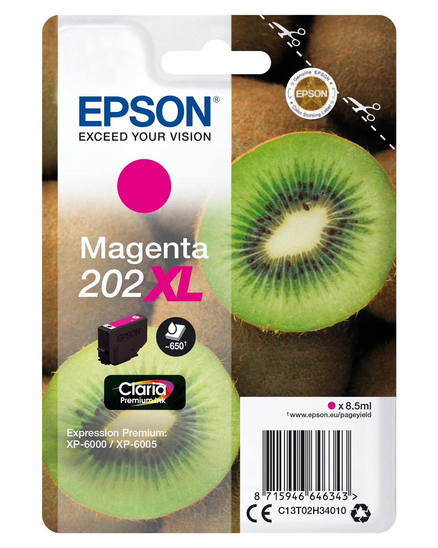 Epson Kiwi 202XL Originalus Rausvai raudona 1 vnt
