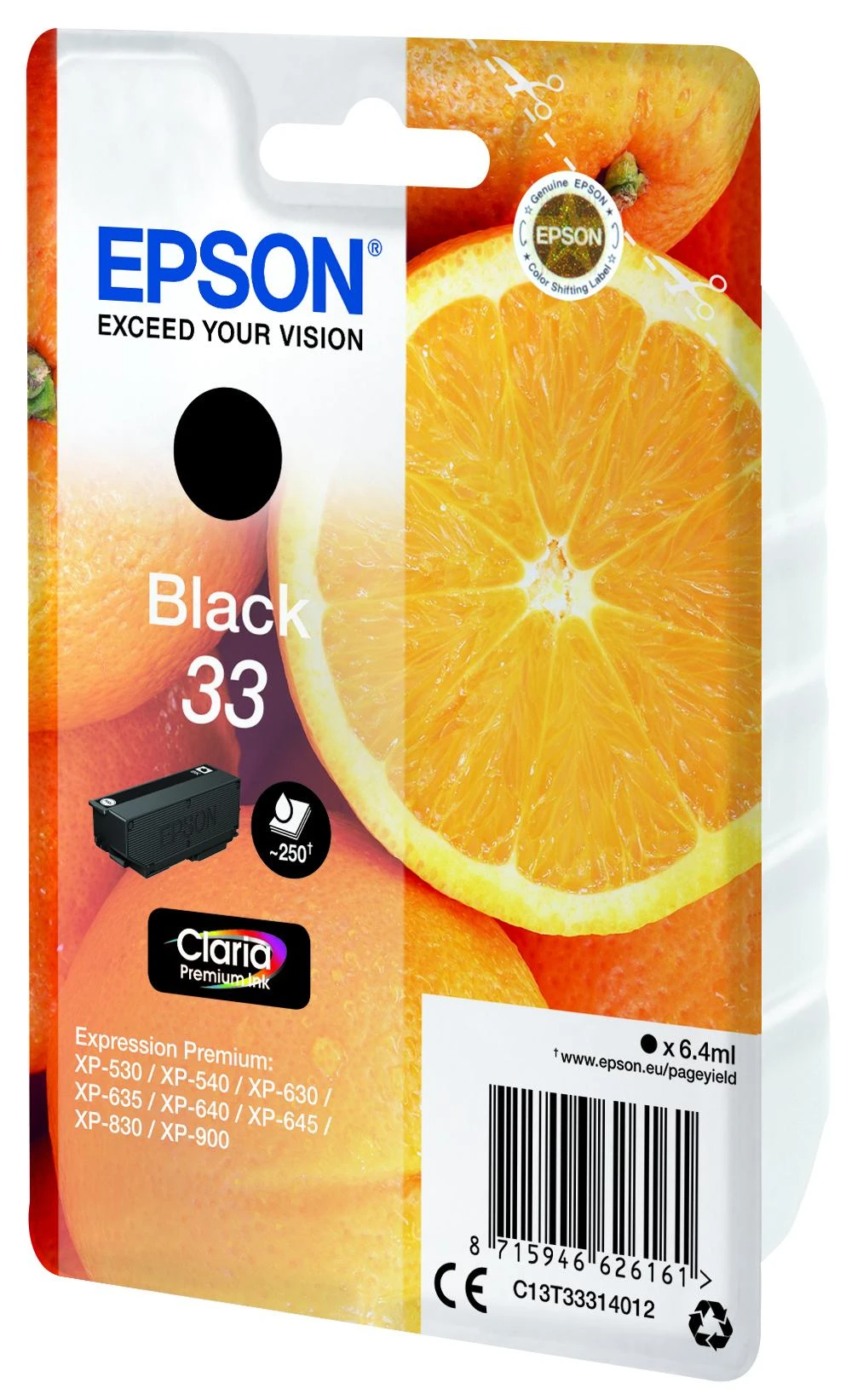 Epson Premium No.33 (C13T33314012), juoda kasetė