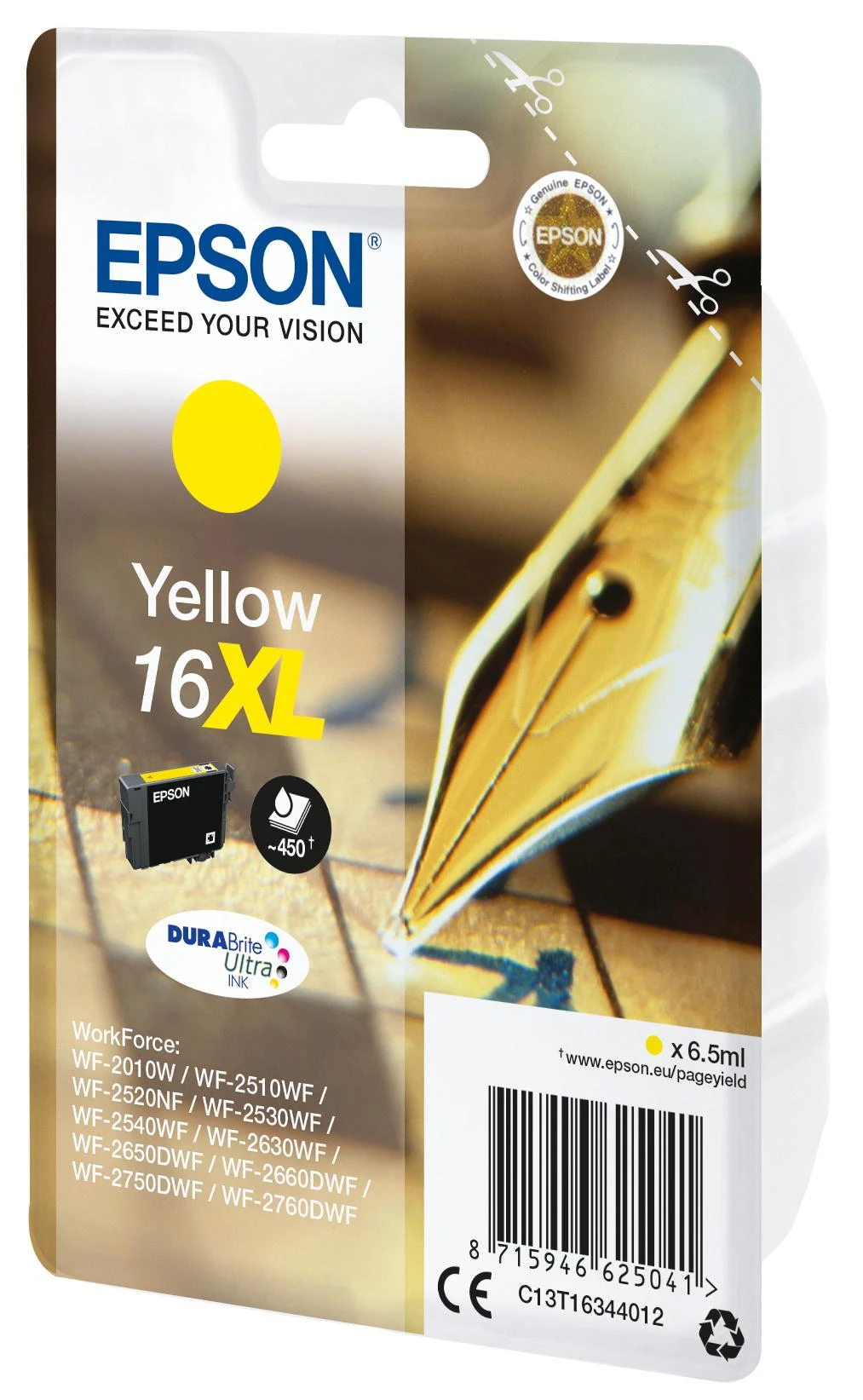 Epson 16XL rašalo kasetė, Geltona
