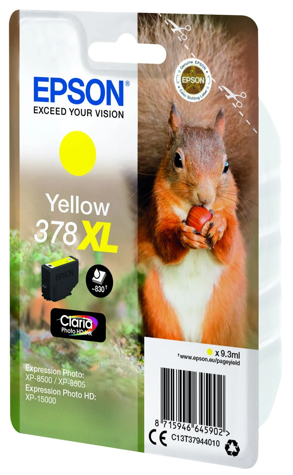 Epson Squirrel 378XL Originalus Geltona 1 vnt
