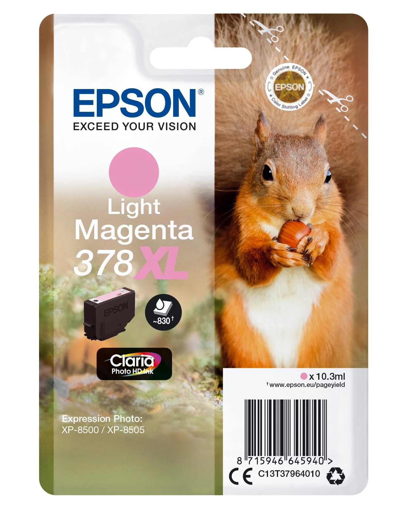 Epson Squirrel 378XL Originalus Šviesi Magenta 1 vnt