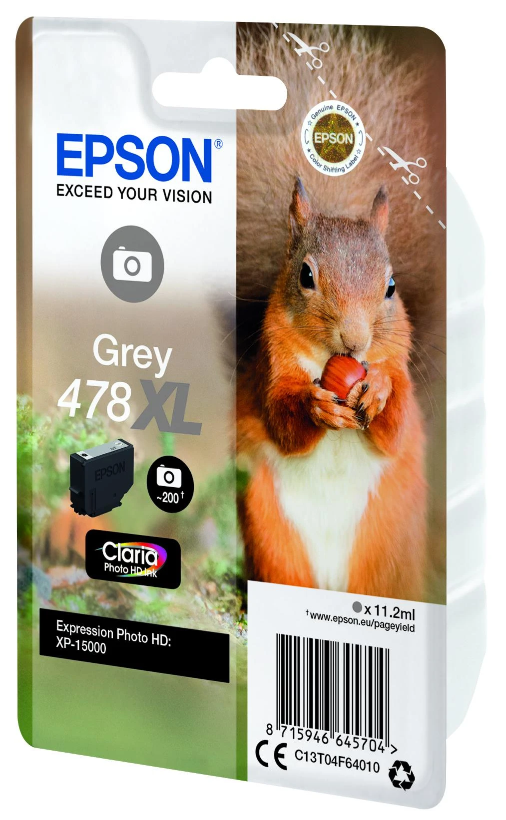 Epson Squirrel 478XL Originalus Foto pilka 1 vnt