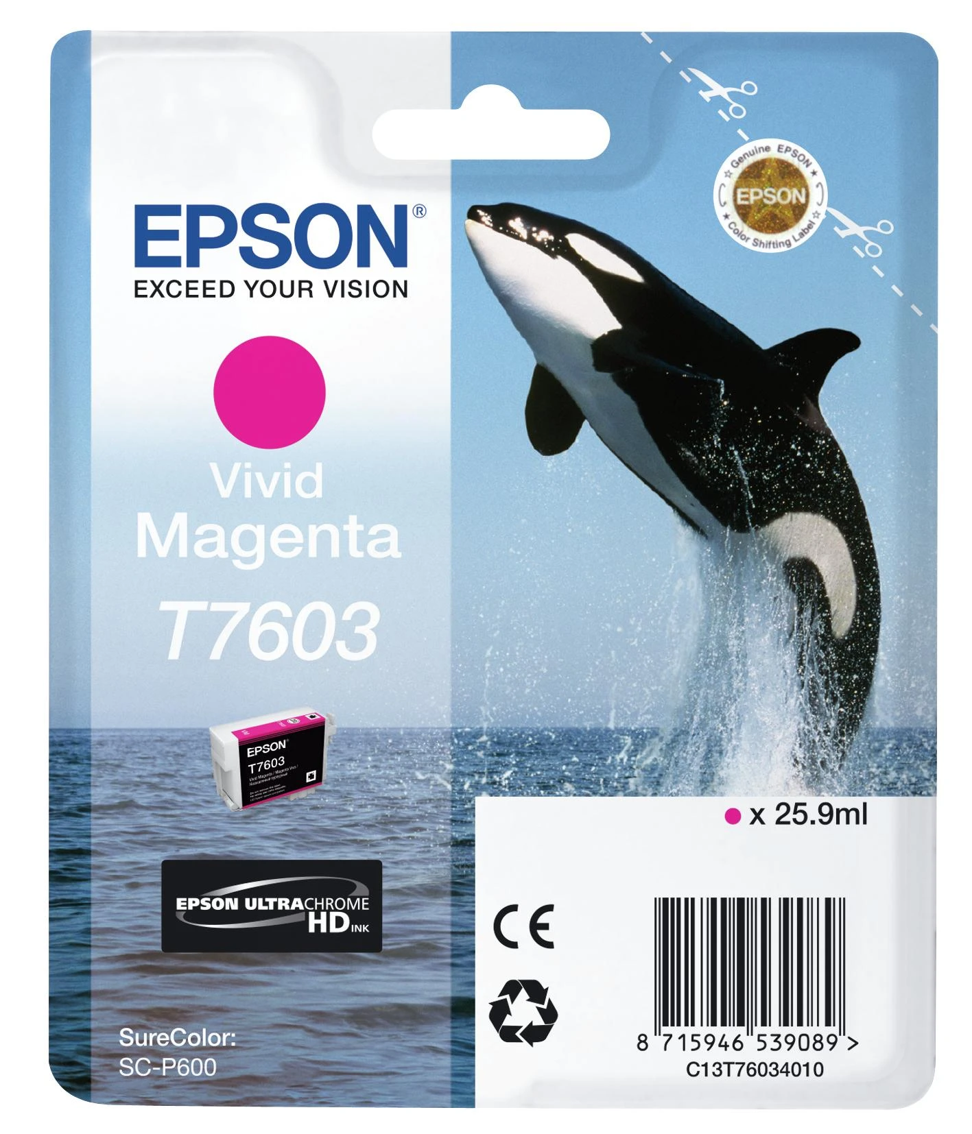 Epson T7603 | Rašalo kasetė | Magenta