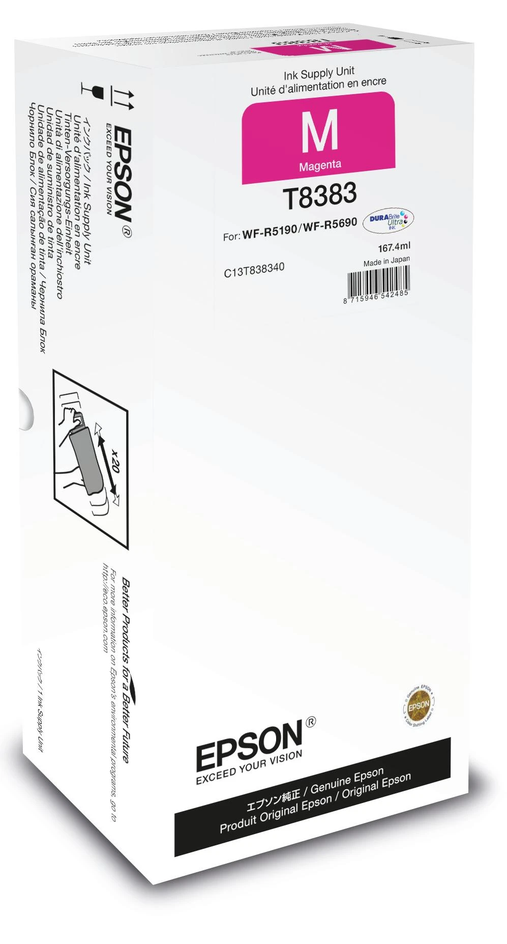 EPSON WorkForce Pro WF-R5xxx serijos Magenta XL rašalo blokas