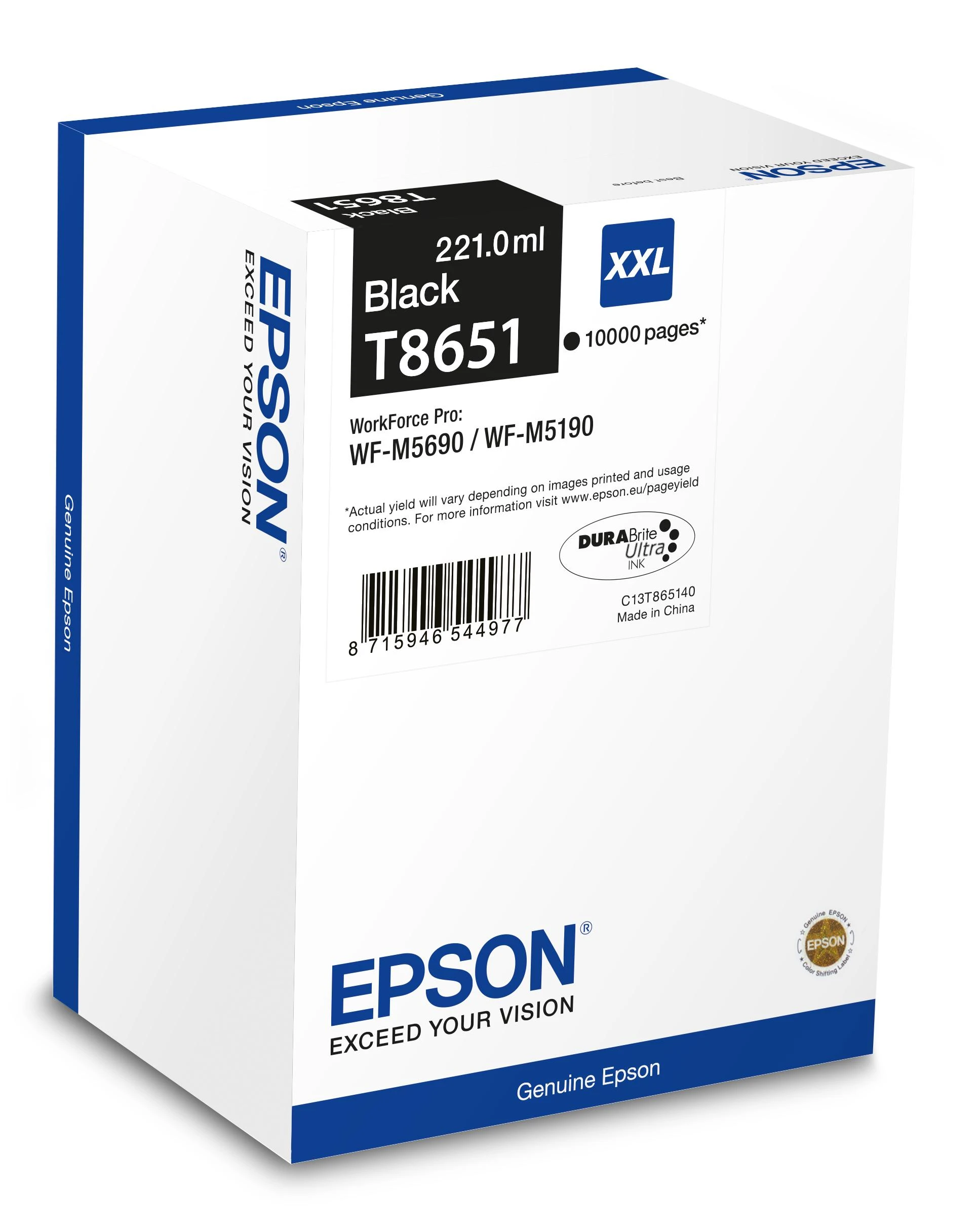 Epson C13T865140 Rašalo kasetė, Juodas