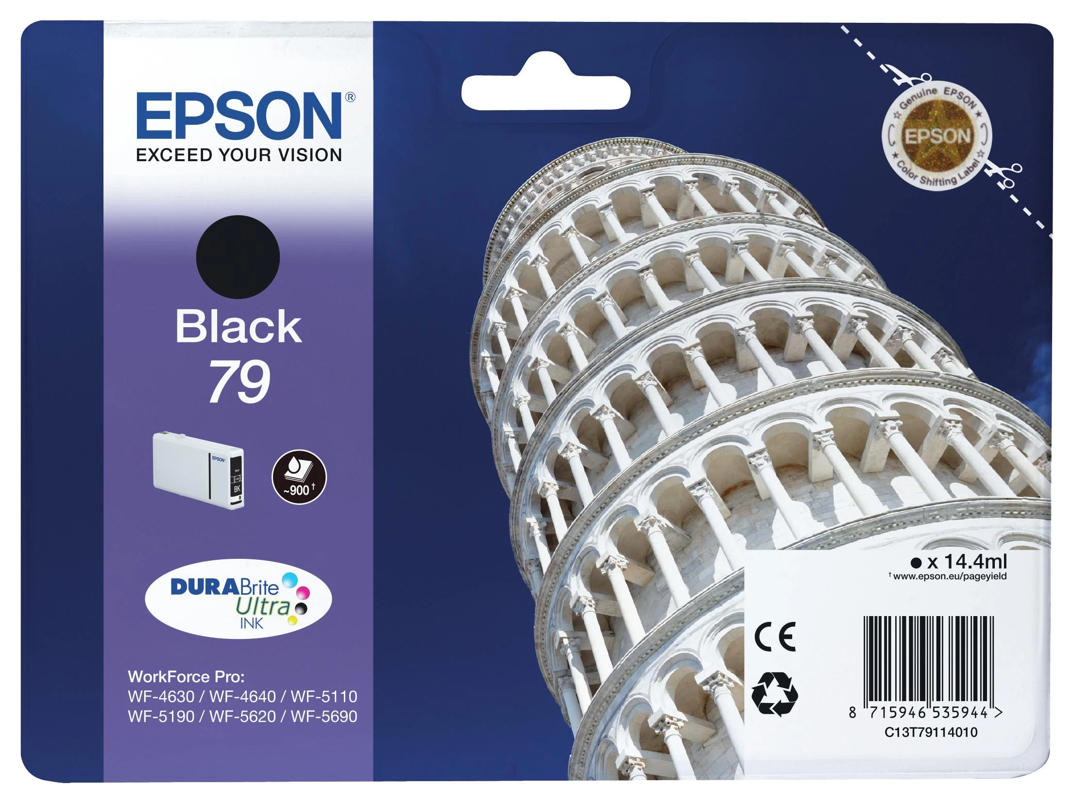 Epson 79 BK (C13T79114010), juoda kasetė