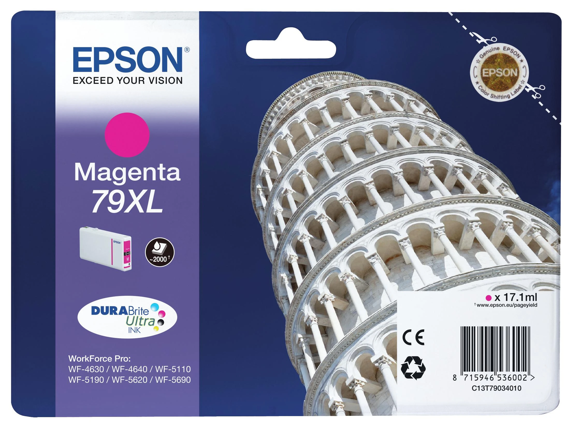 Epson 79XL | C13T79034010 | Rašalinių spausdintuvų kasetė | Magenta