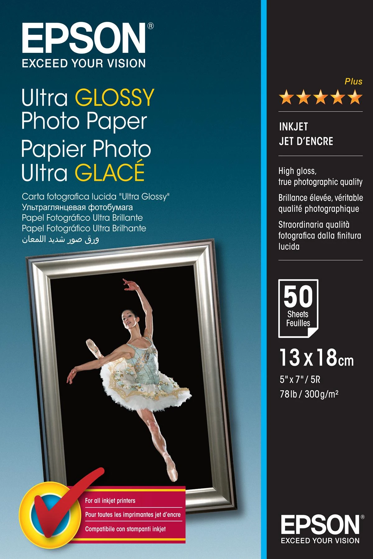 Fotopopierius Epson Ultra Glossy 13x18