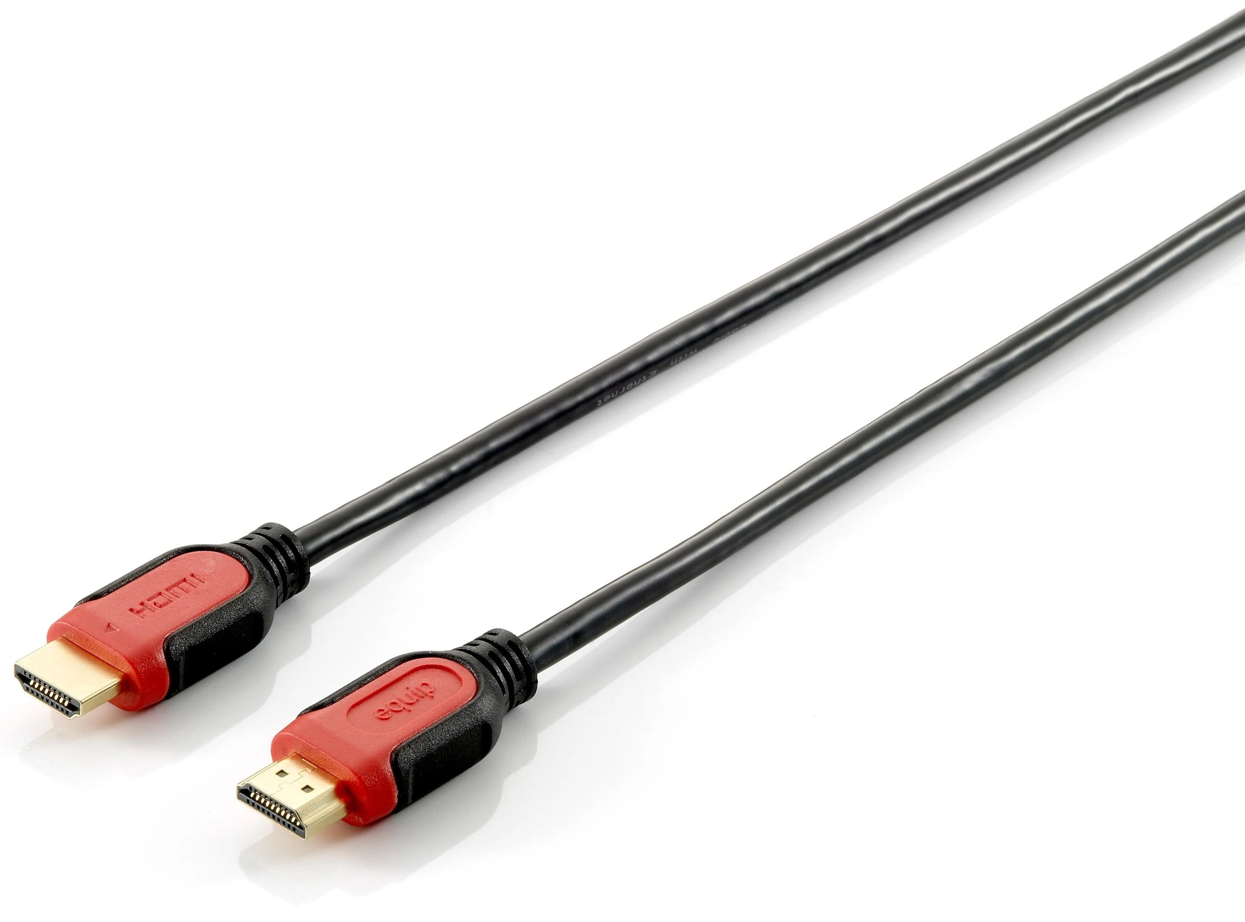 Equip HDMI laidas su raudonomis jungtimis