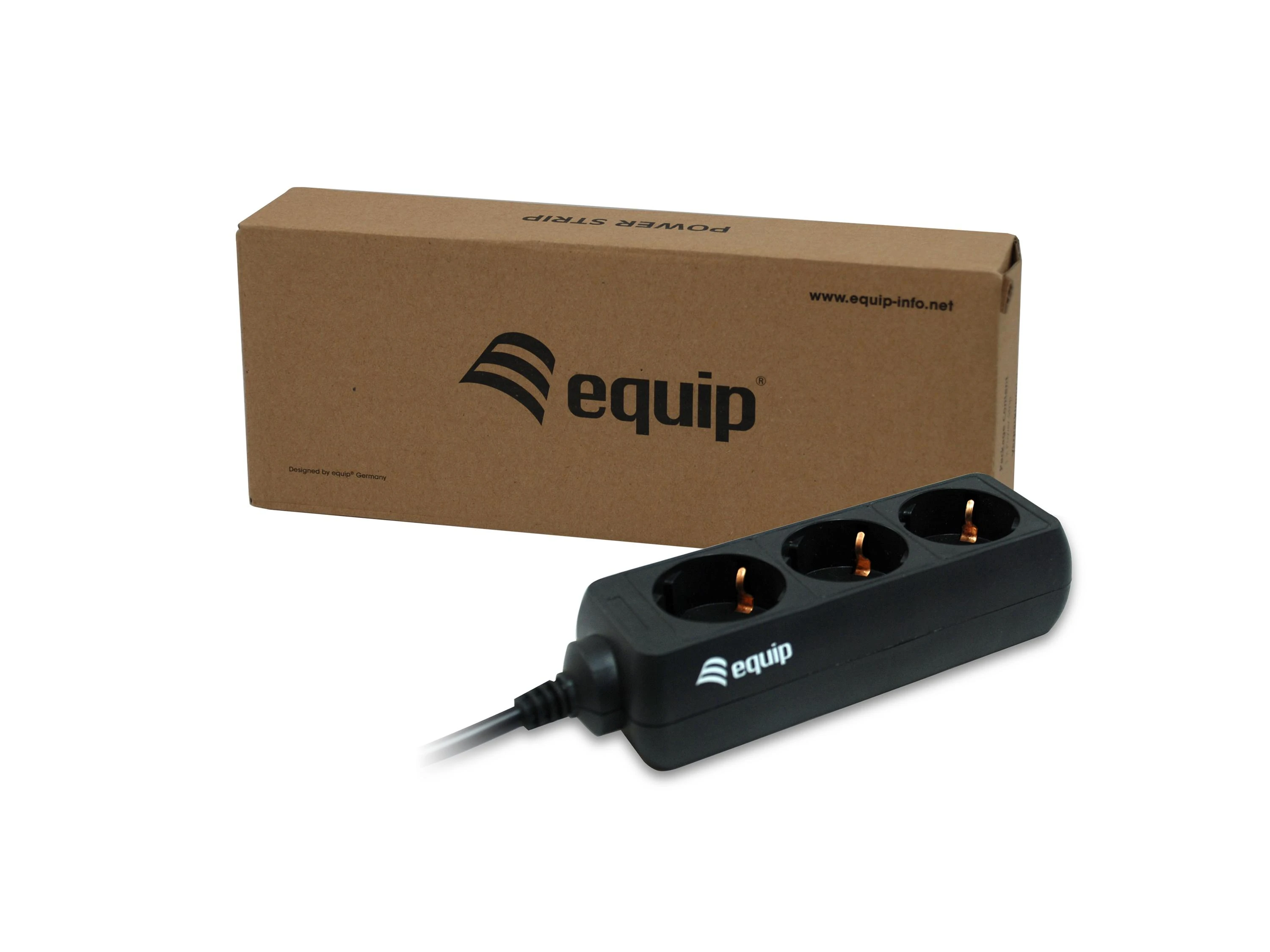 Equip 333280 elektros tinklo ilgintuvas 1,1 m 3 AC išvestis(ys / čių) Juoda