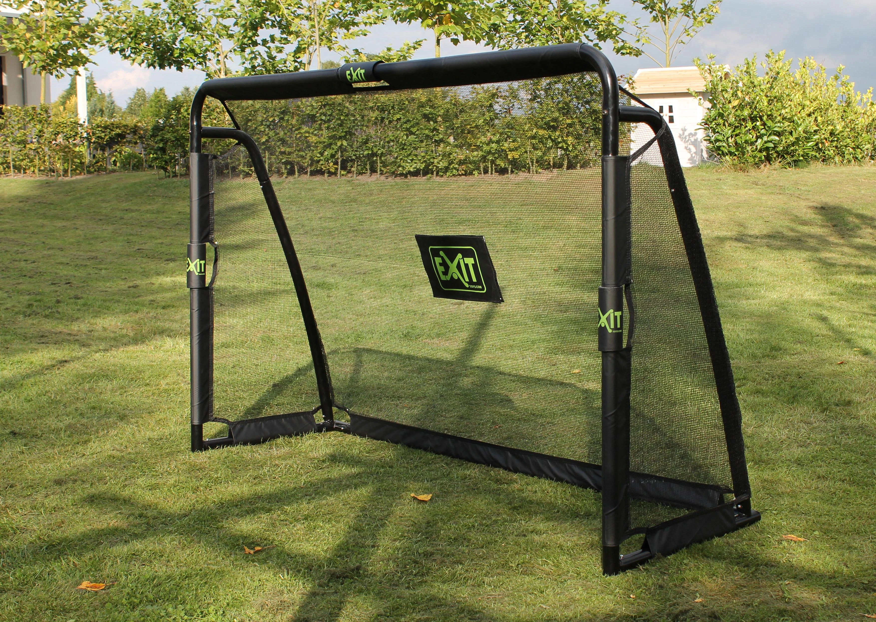 Mobilūs futbolo vartai su atmušimo sienelė Exit Maestro 180x120x60cm