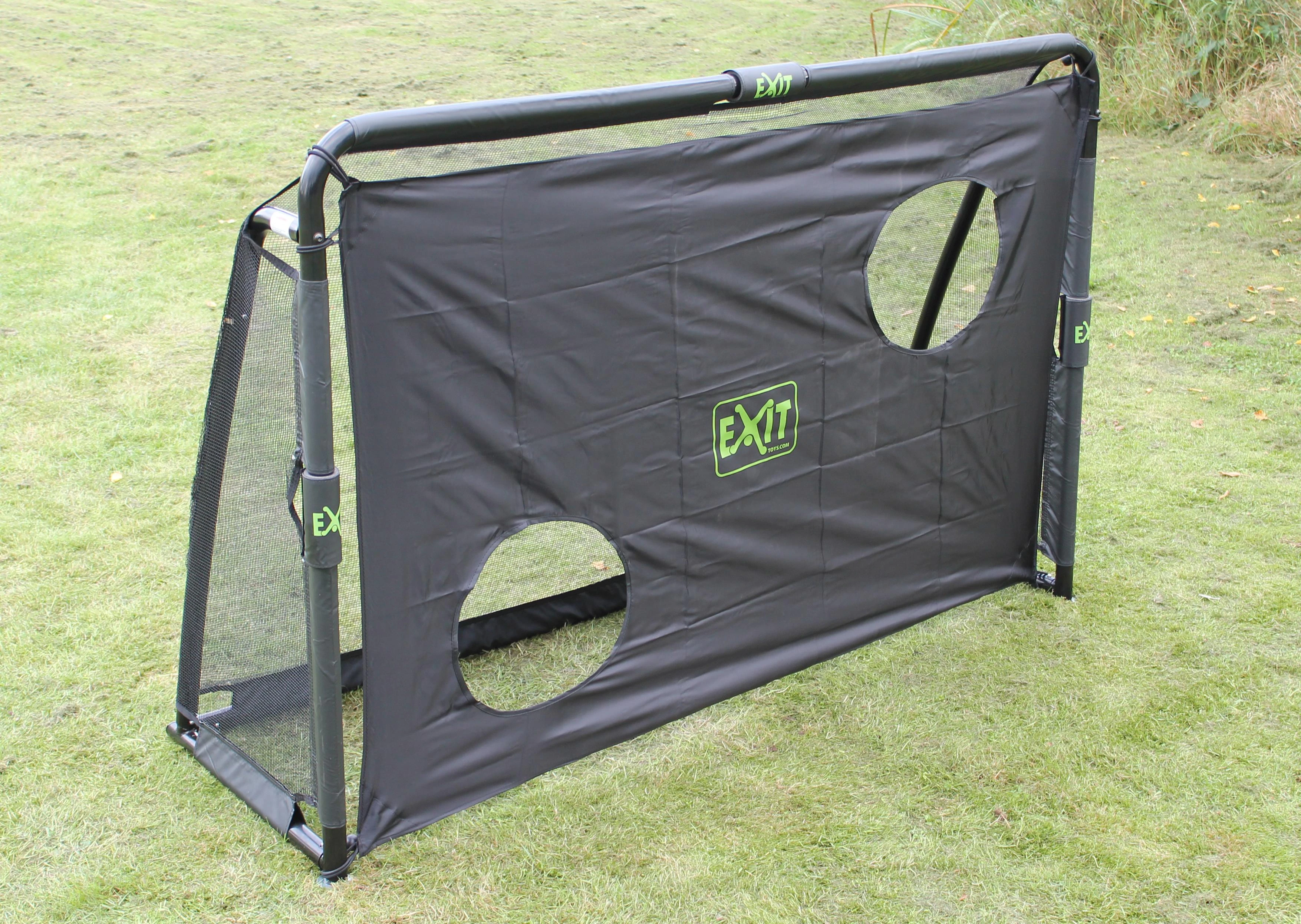 Mobilūs futbolo vartai su atmušimo sienelė Exit Maestro 180x120x60cm