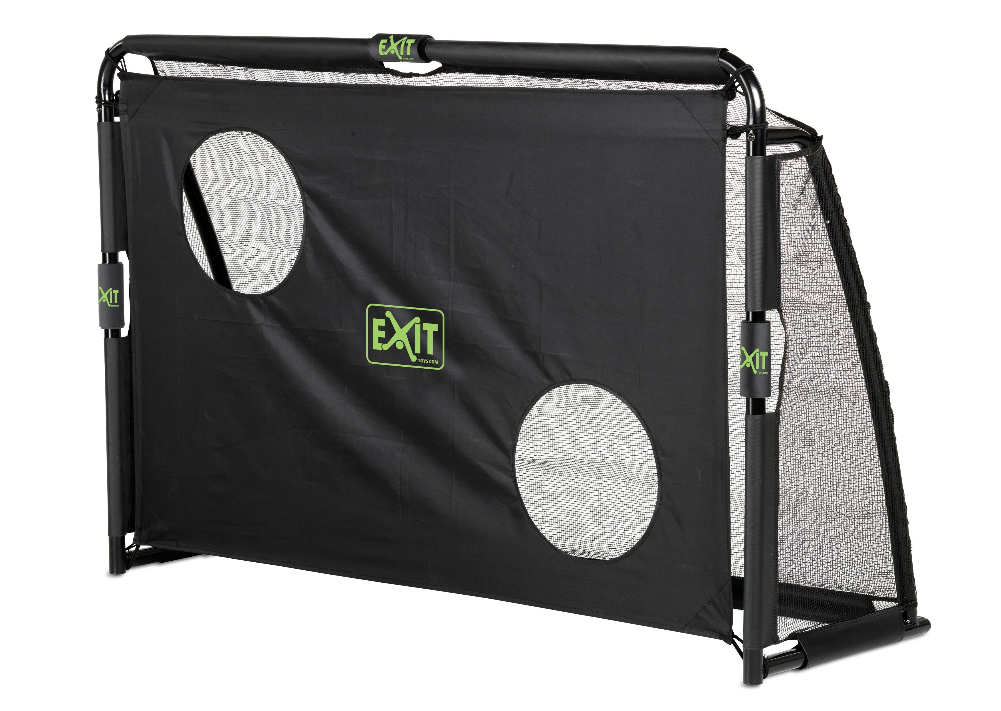 Mobilūs futbolo vartai su atmušimo sienelė Exit Maestro 180x120x60cm