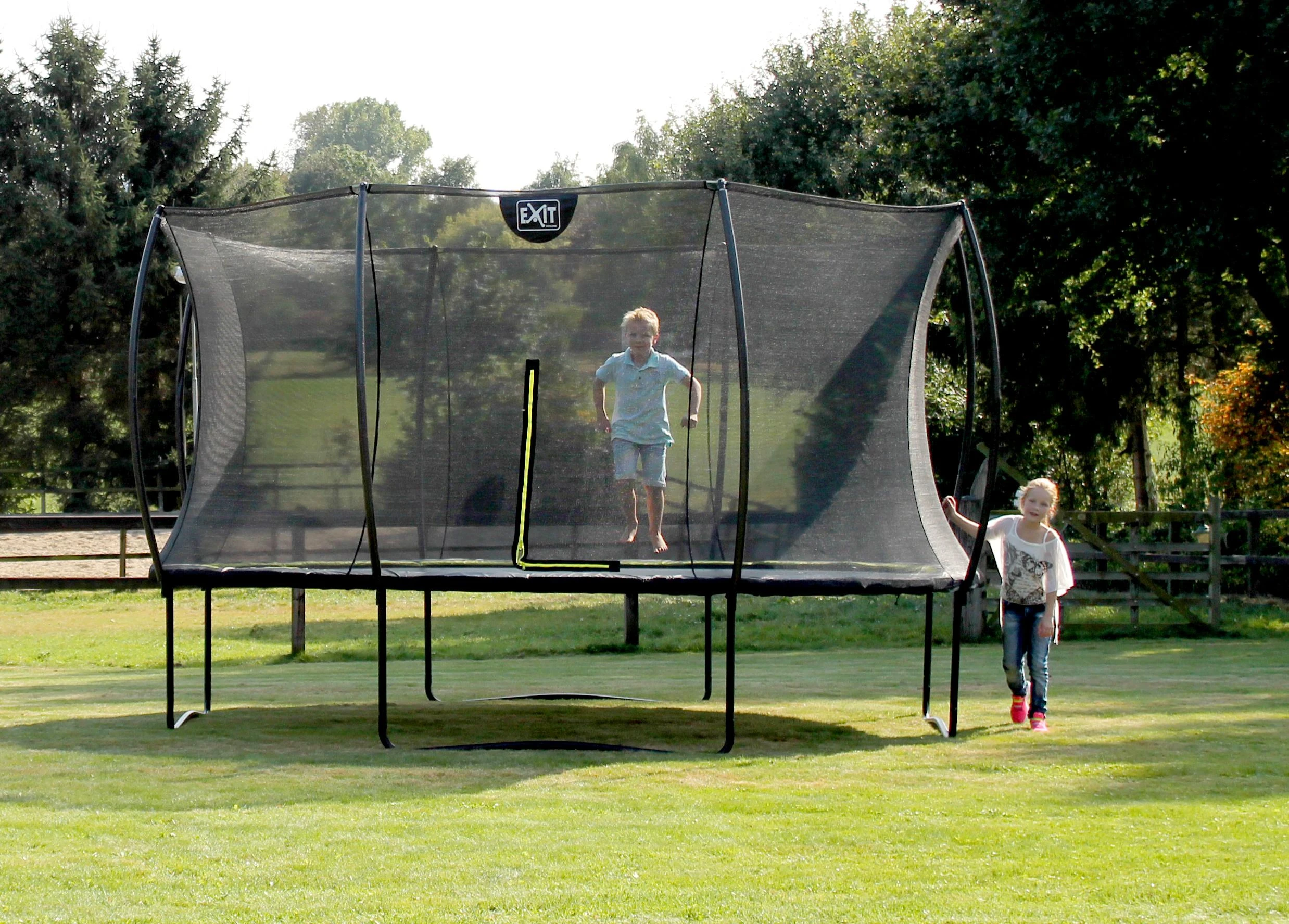EXIT Silhouette trampoline ø366cm - juodas Lauke Turas Spyruoklė Ant žemės pastatomas batutas