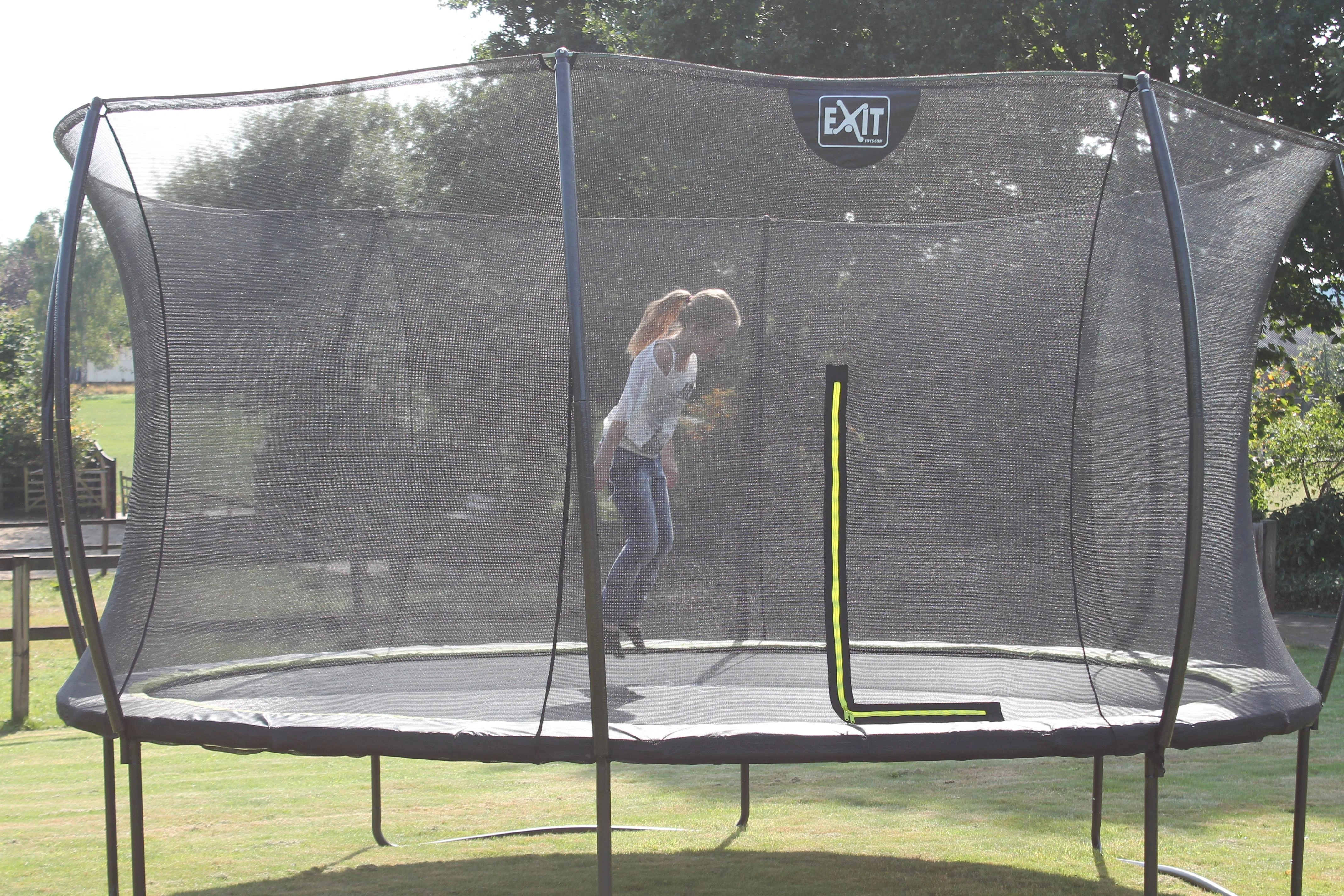 EXIT Silhouette trampoline ø366cm - juodas Lauke Turas Spyruoklė Ant žemės pastatomas batutas