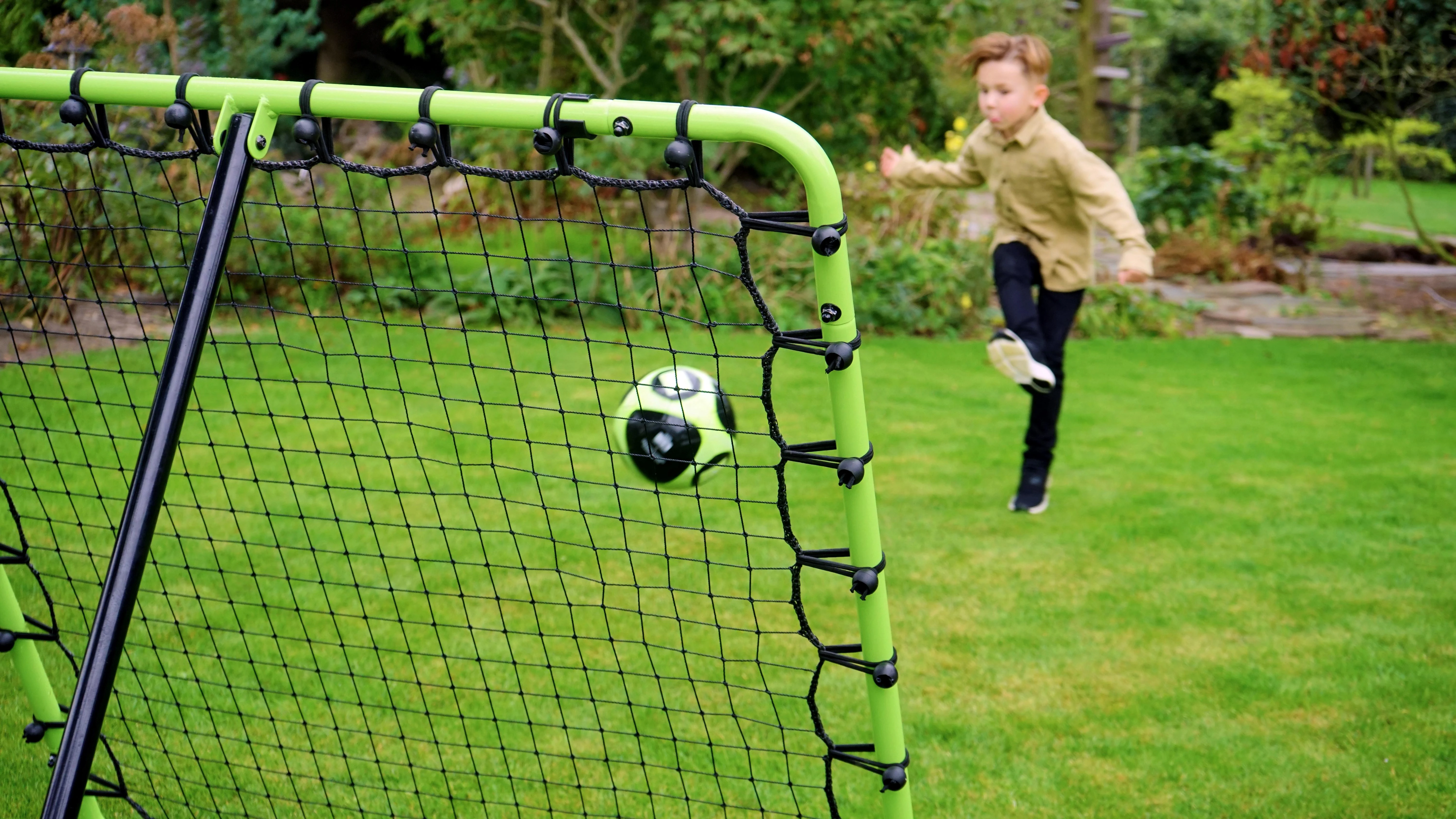 EXIT Temp multisport rebounder 100x100cm - žalias/juodas Kelių padėčių atmušantys vartai