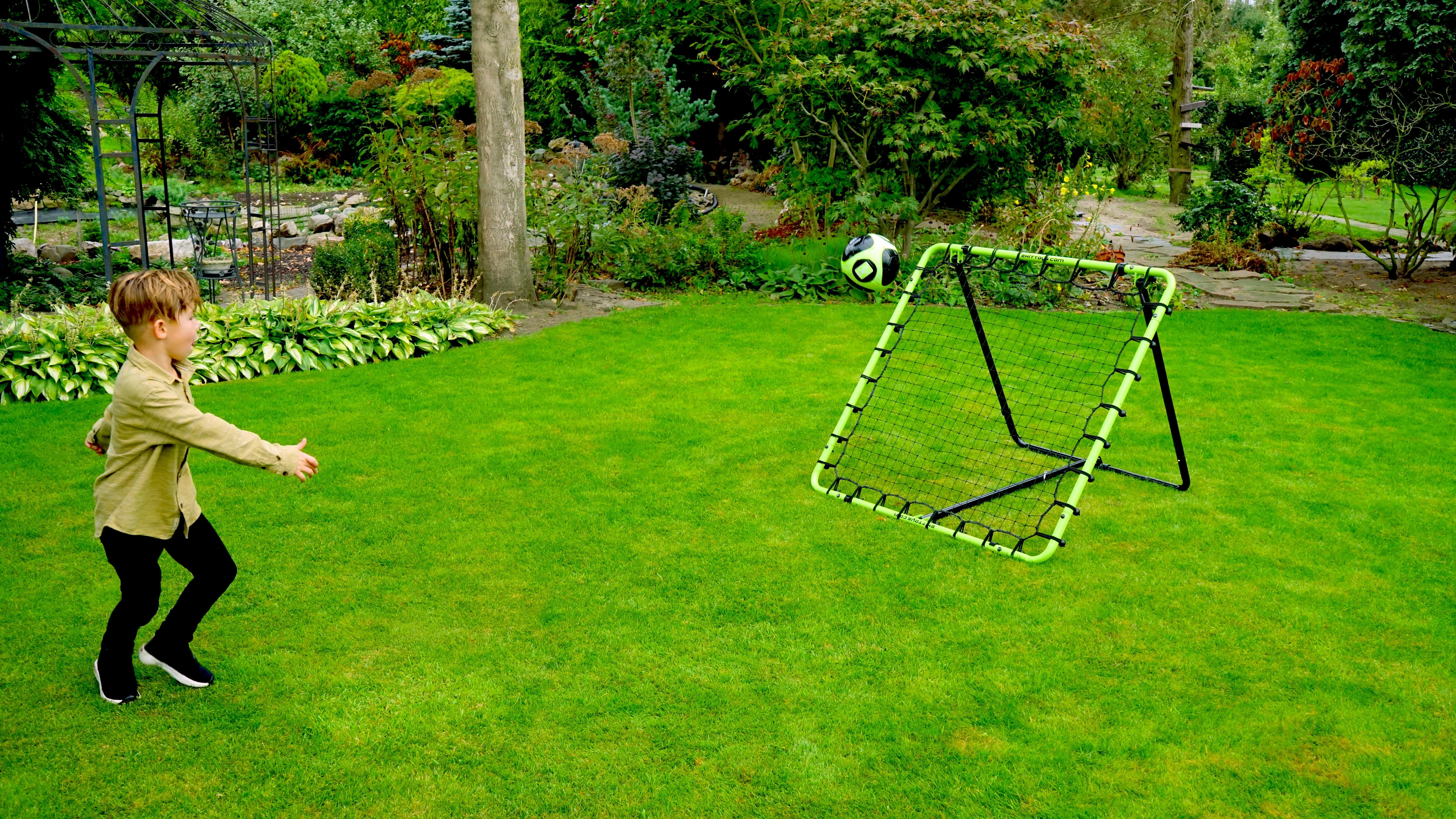 EXIT Temp multisport rebounder 120x12cm - žalias/juodas Kelių padėčių atmušantys vartai