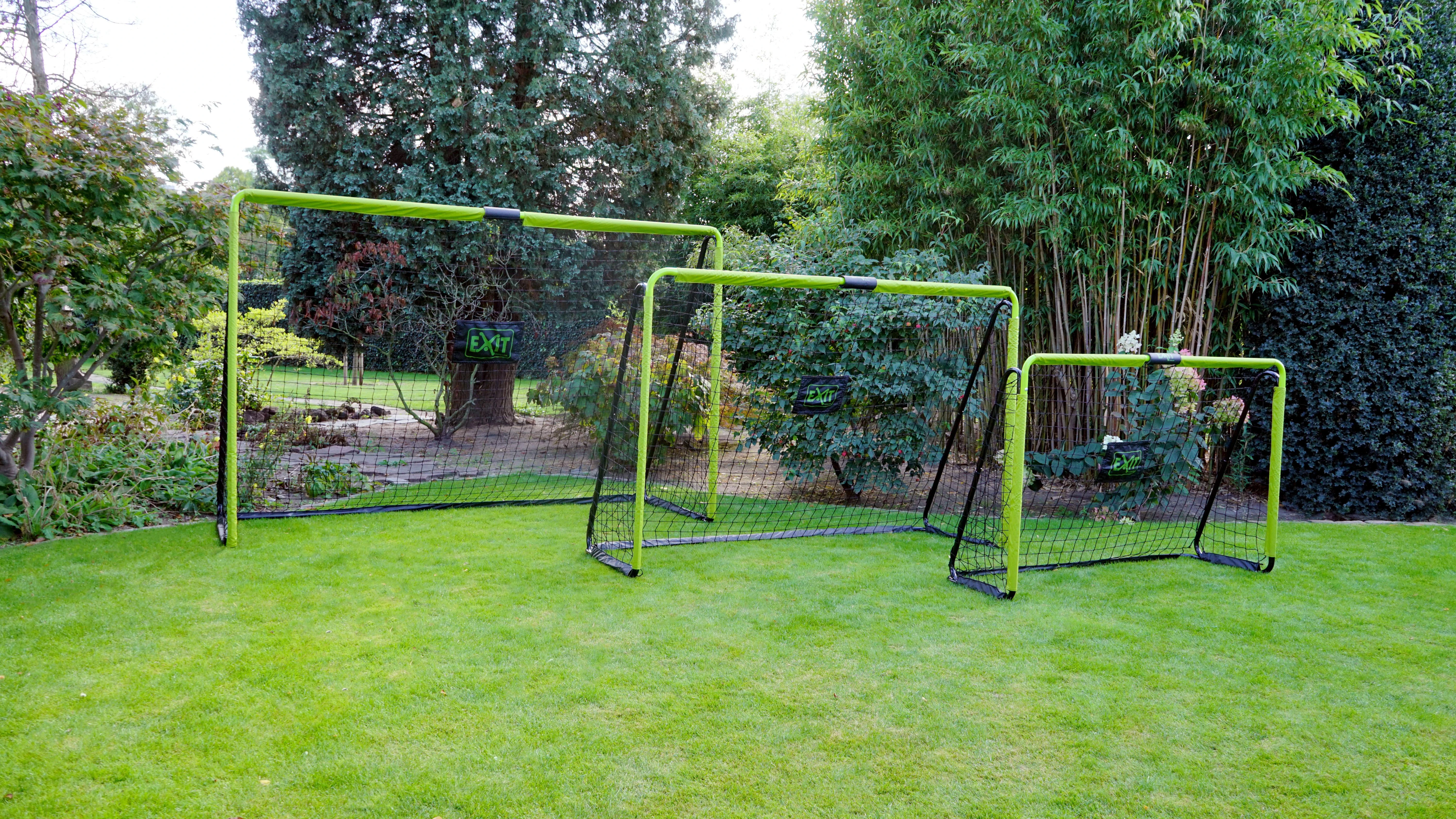 EXIT Tempo steel football goal 180x120cm - žalias/juodas Vaikai Laisvai stovintis