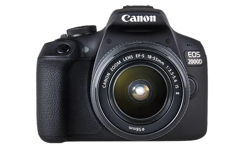 Canon EOS 2000D + EF-S 18-55mm f/3.5-5.6 IS II + EF 75-300mm f/4-5.6 III SLR fotoaparato komplektas 24,1 MP CMOS 6000 x 4000 pikseliai Juoda