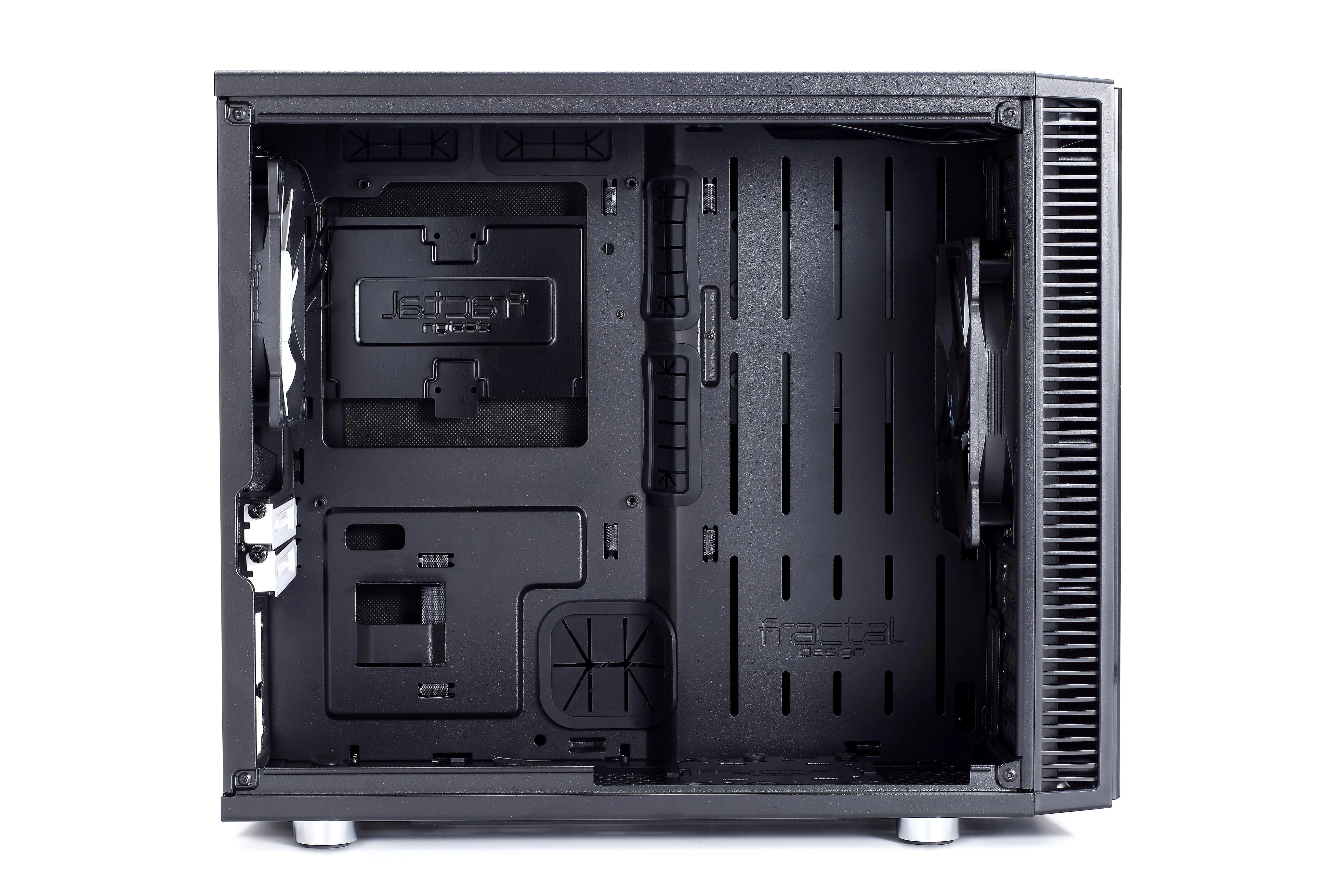 Fractal Design Define Nano S - Langas Šoninis langas, Juodas, ITX, Maitinimo blokas įtrauktas Nr