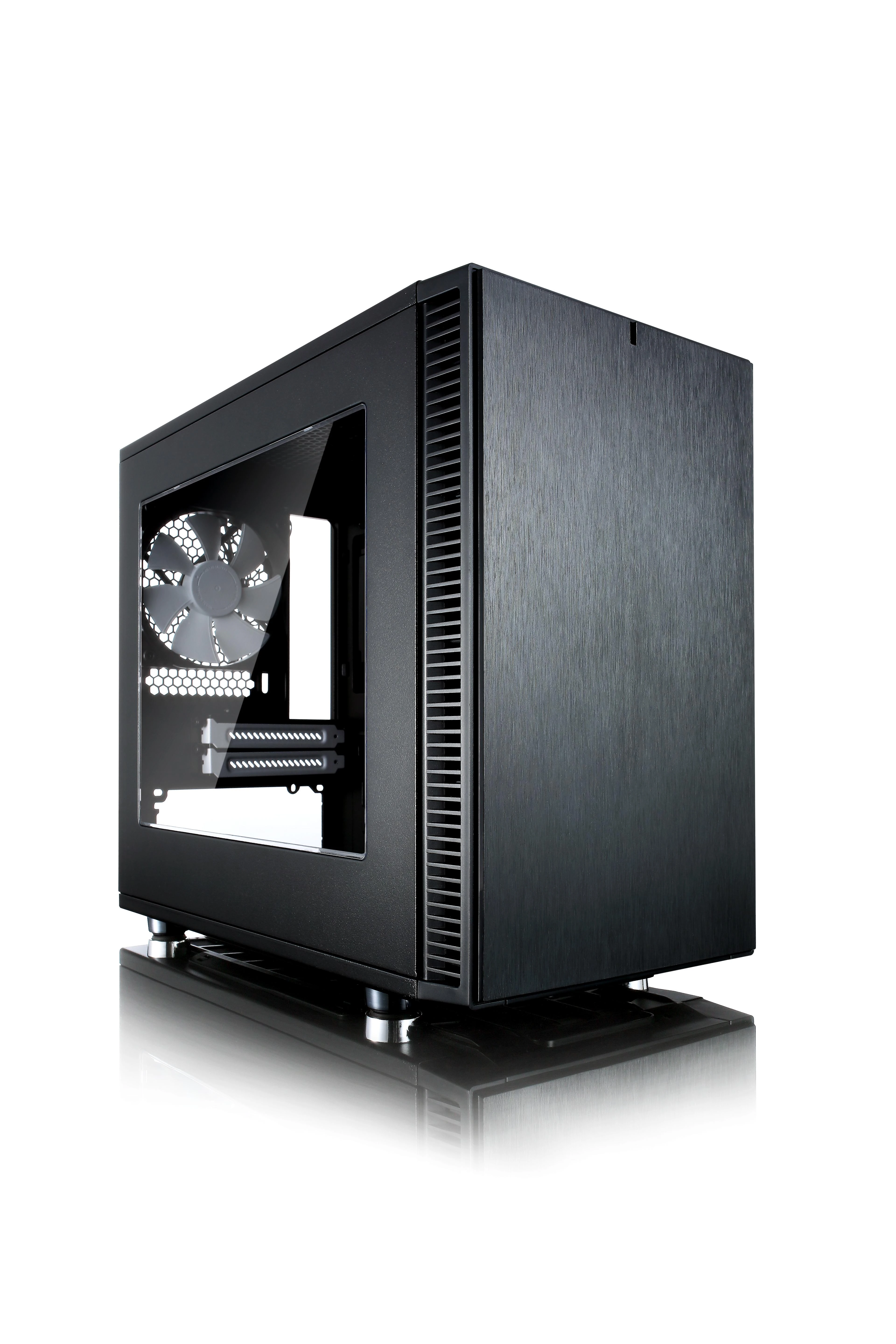 Fractal Design Define Nano S - Langas Šoninis langas, Juodas, ITX, Maitinimo blokas įtrauktas Nr