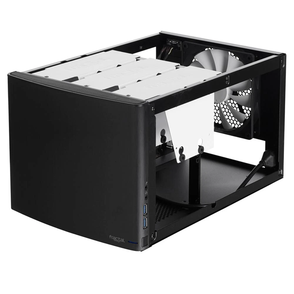 „Fractal Design“ | „NODE 304“ | 2 – USB 3.0 (pridedamas vidinis 3.0–2.0 adapteris) 1 – 3,5 mm garso įvestis (mikrofonas) 1 – 3,5 mm garso išvestis (ausinės) Maitinimo mygtukas su LED indikatoriumi HDD LED | Juodas