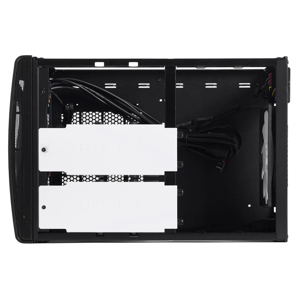 „Fractal Design“ | „NODE 304“ | 2 – USB 3.0 (pridedamas vidinis 3.0–2.0 adapteris) 1 – 3,5 mm garso įvestis (mikrofonas) 1 – 3,5 mm garso išvestis (ausinės) Maitinimo mygtukas su LED indikatoriumi HDD LED | Juodas