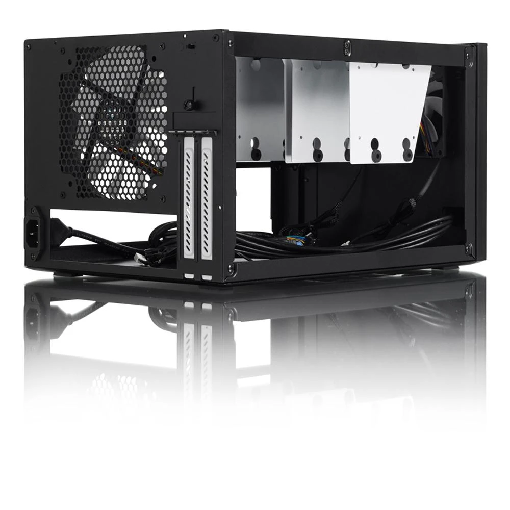 „Fractal Design“ | „NODE 304“ | 2 – USB 3.0 (pridedamas vidinis 3.0–2.0 adapteris) 1 – 3,5 mm garso įvestis (mikrofonas) 1 – 3,5 mm garso išvestis (ausinės) Maitinimo mygtukas su LED indikatoriumi HDD LED | Juodas
