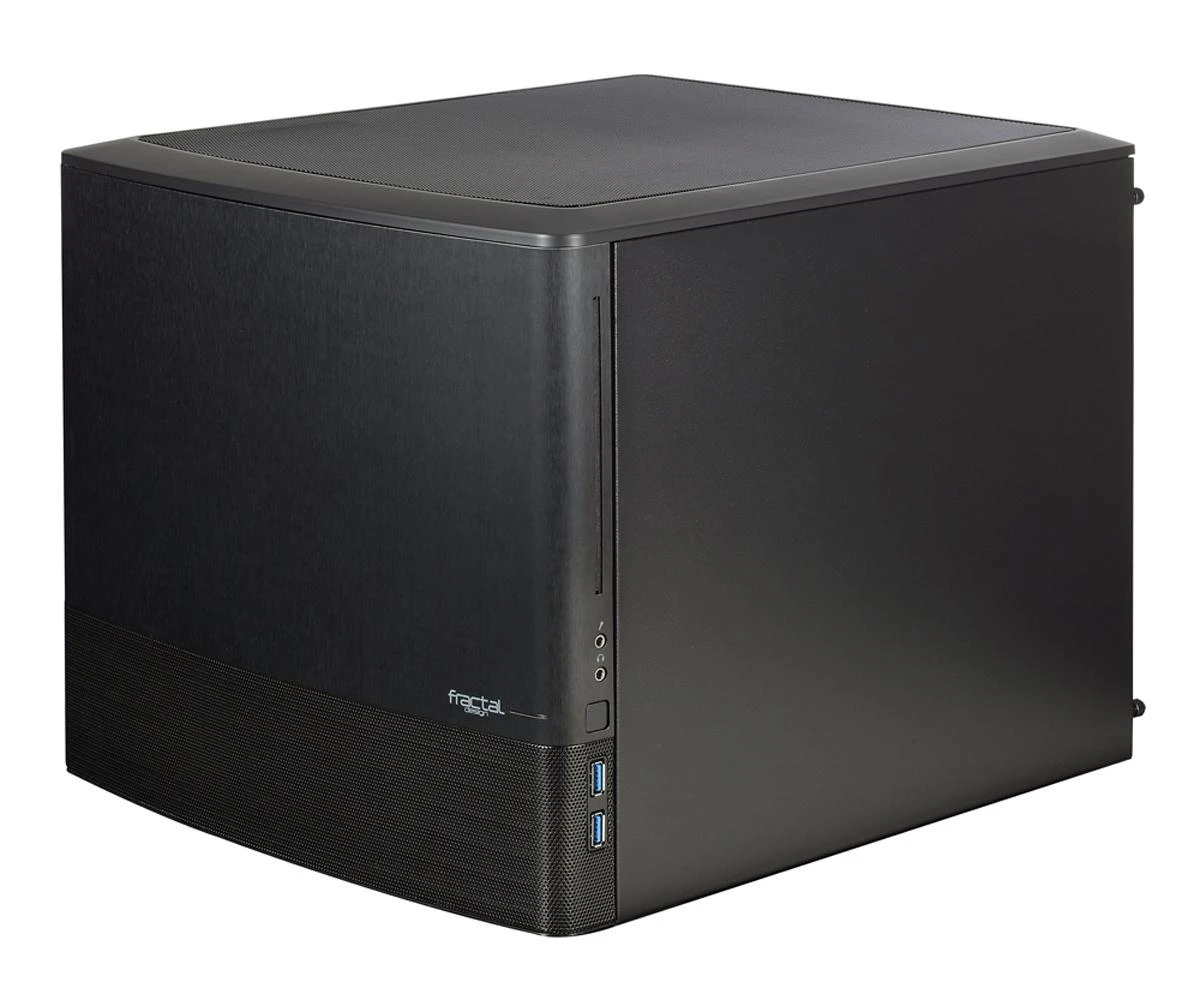 Kompiuterio korpusas Fractal Design | NODE 804 | Side window | 2 - USB 3.0Audio in/outPower button with LED (baltas)HDD activity LED (baltas) | Juodas | Micro ATX
