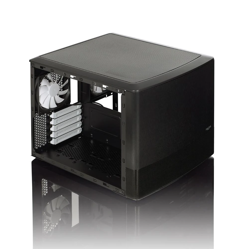 Kompiuterio korpusas Fractal Design | NODE 804 | Side window | 2 - USB 3.0Audio in/outPower button with LED (baltas)HDD activity LED (baltas) | Juodas | Micro ATX