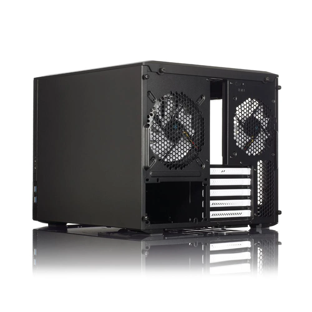 Kompiuterio korpusas Fractal Design | NODE 804 | Side window | 2 - USB 3.0Audio in/outPower button with LED (baltas)HDD activity LED (baltas) | Juodas | Micro ATX