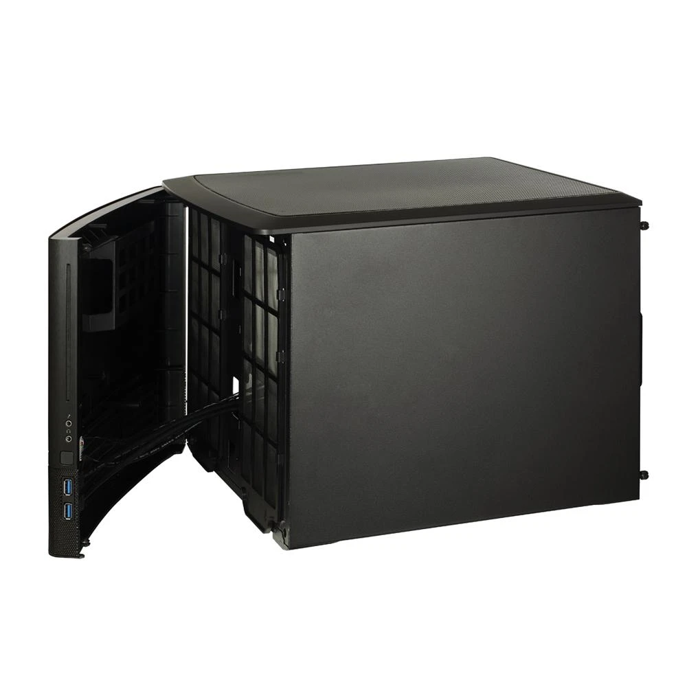 Kompiuterio korpusas Fractal Design | NODE 804 | Side window | 2 - USB 3.0Audio in/outPower button with LED (baltas)HDD activity LED (baltas) | Juodas | Micro ATX