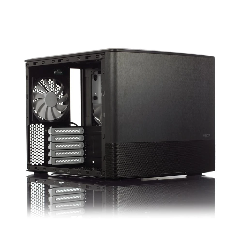 Kompiuterio korpusas Fractal Design | NODE 804 | Side window | 2 - USB 3.0Audio in/outPower button with LED (baltas)HDD activity LED (baltas) | Juodas | Micro ATX