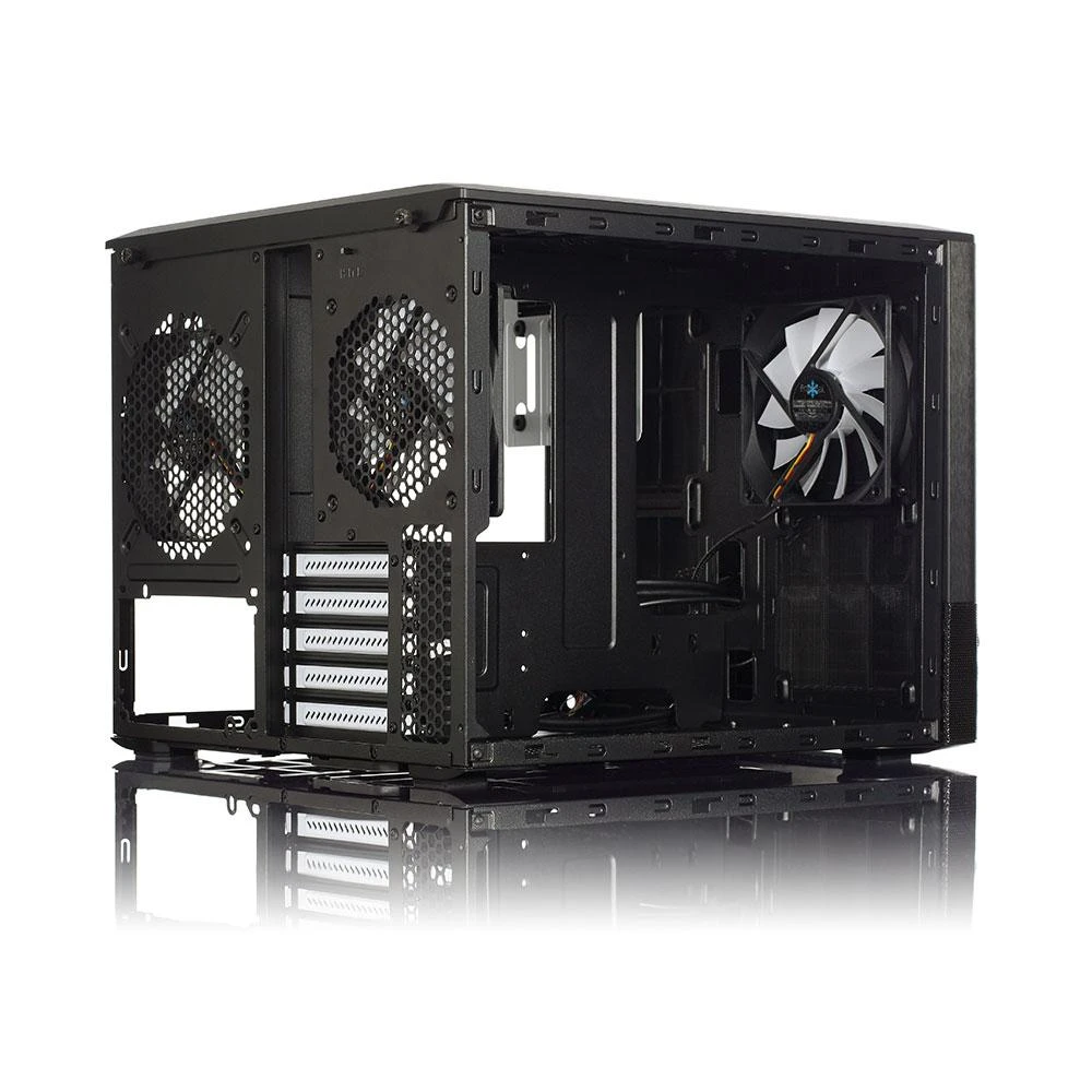 Kompiuterio korpusas Fractal Design | NODE 804 | Side window | 2 - USB 3.0Audio in/outPower button with LED (baltas)HDD activity LED (baltas) | Juodas | Micro ATX