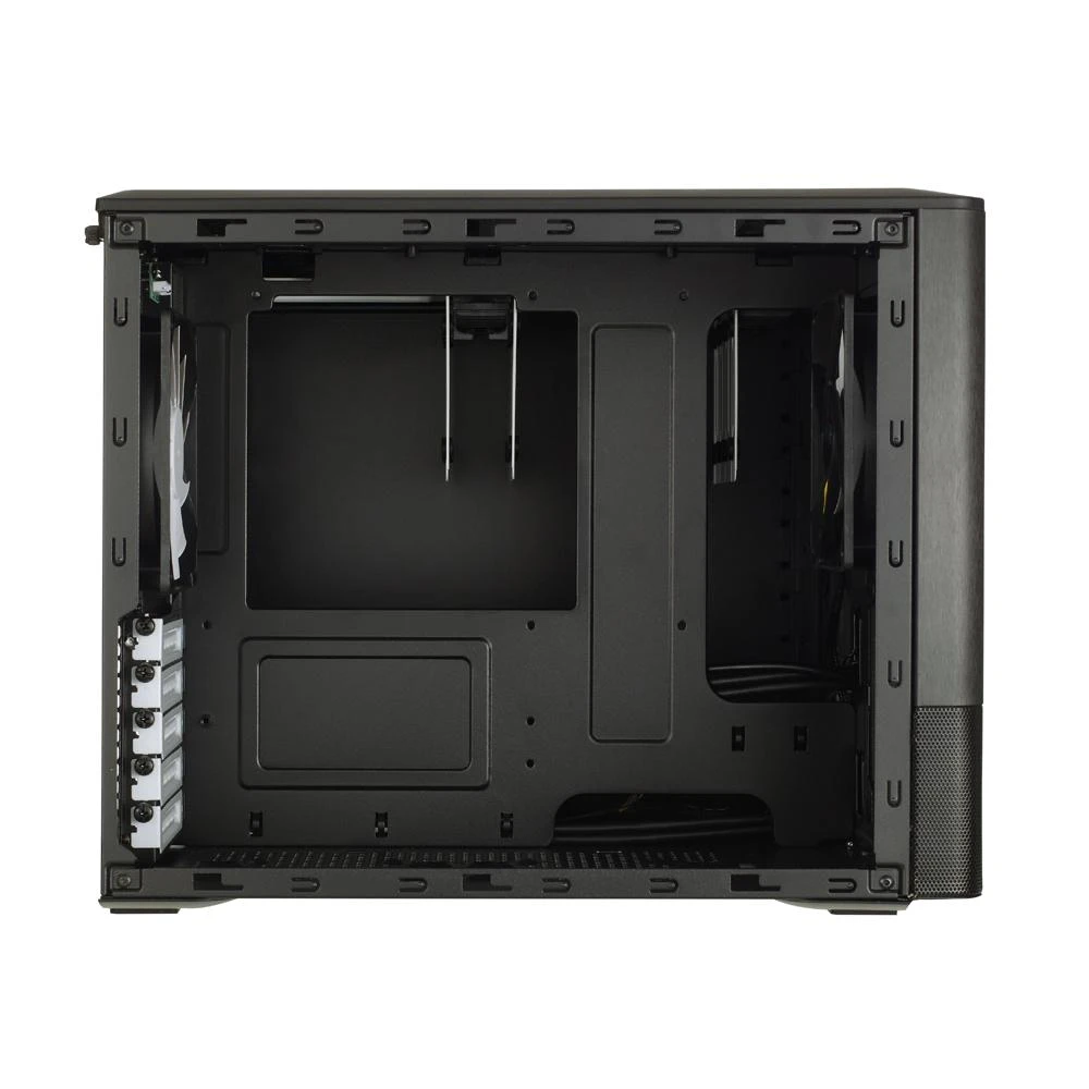 Kompiuterio korpusas Fractal Design | NODE 804 | Side window | 2 - USB 3.0Audio in/outPower button with LED (baltas)HDD activity LED (baltas) | Juodas | Micro ATX
