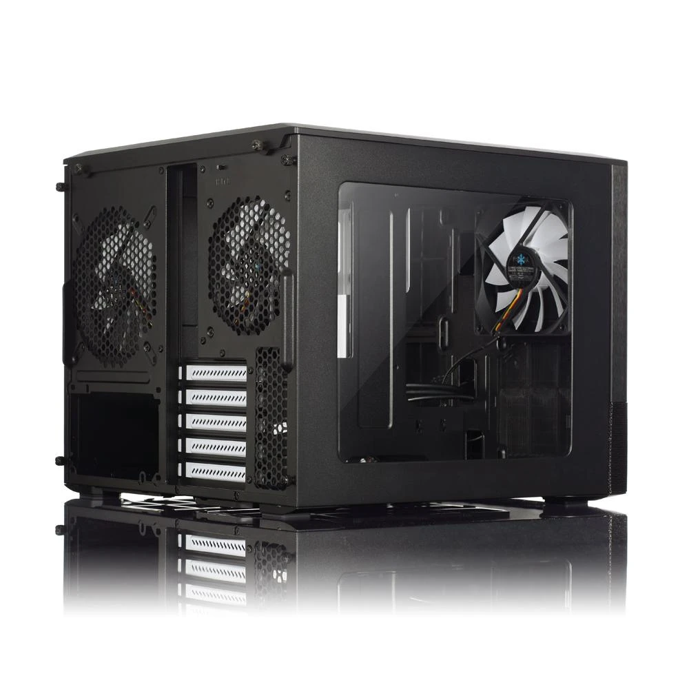 Kompiuterio korpusas Fractal Design | NODE 804 | Side window | 2 - USB 3.0Audio in/outPower button with LED (baltas)HDD activity LED (baltas) | Juodas | Micro ATX