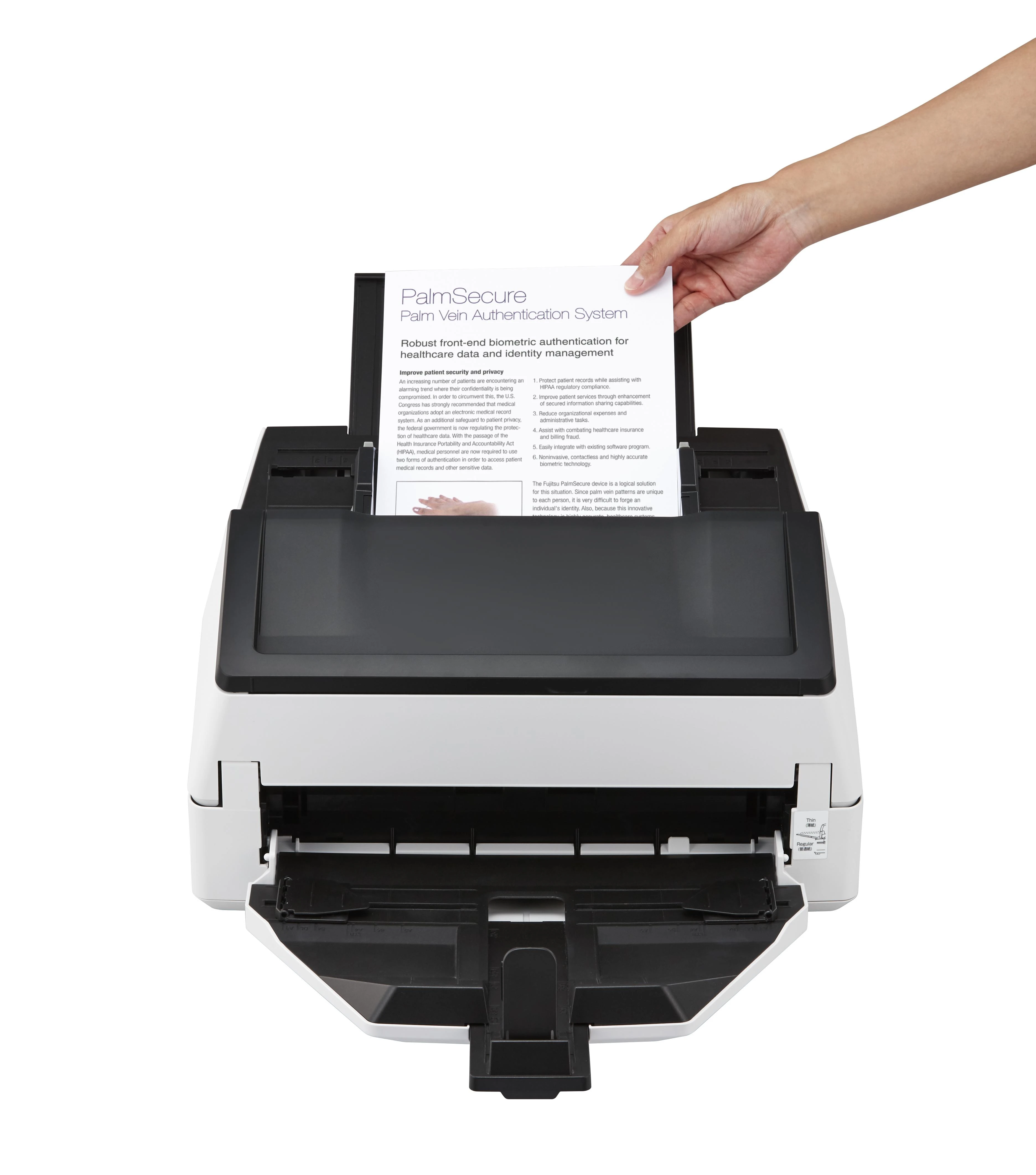 Fujitsu fi-7600 600 x 600 DPI ADF + mechaninio padavimo skeneris Juoda, Balta A3