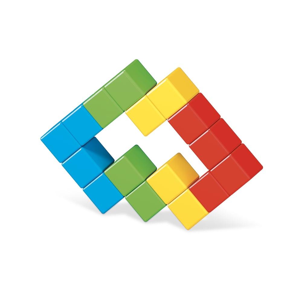 Geomag MagiCube Žalias Line neodimio magnetinis žaislas 16 vnt Multi spalvos