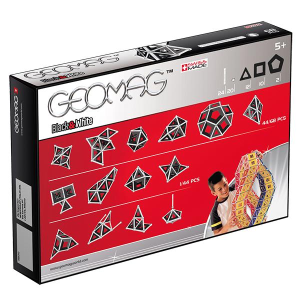 Geomag Panels Juodas&Baltas 68 pcs neodimio magnetinis žaislas 68 vnt Multi spalvos