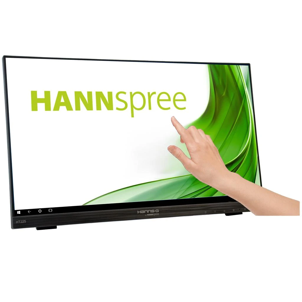 Monitorius Hannspree HT 225 HPB 54,6 cm (21.5") 1920 x 1080 pikseliai Juoda „Multi-touch“ Stalo paviršius