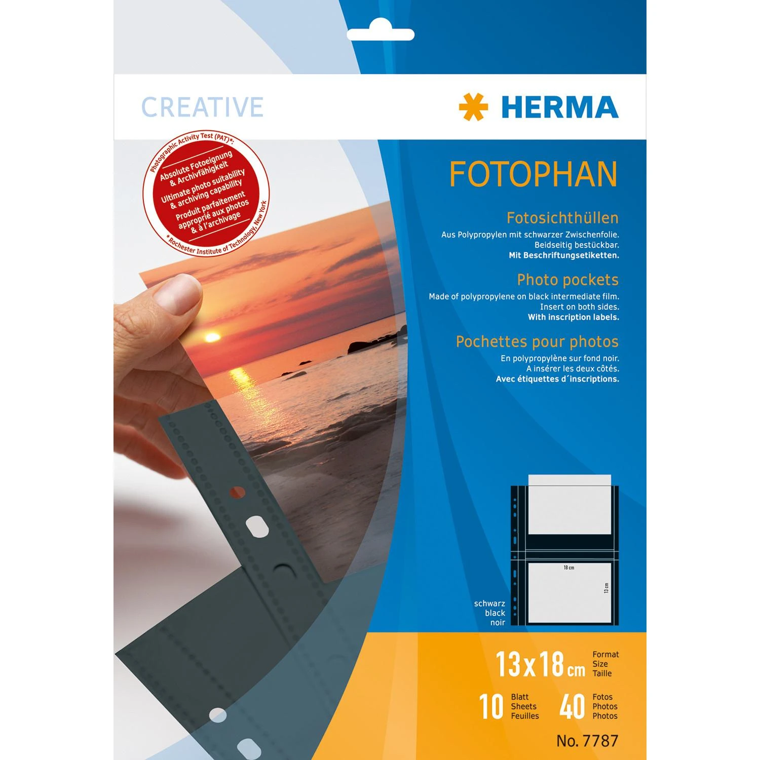 HERMA 7787 įmautė dokumentams 130 x 180 mm Polipropilenas (PP) 10 vnt